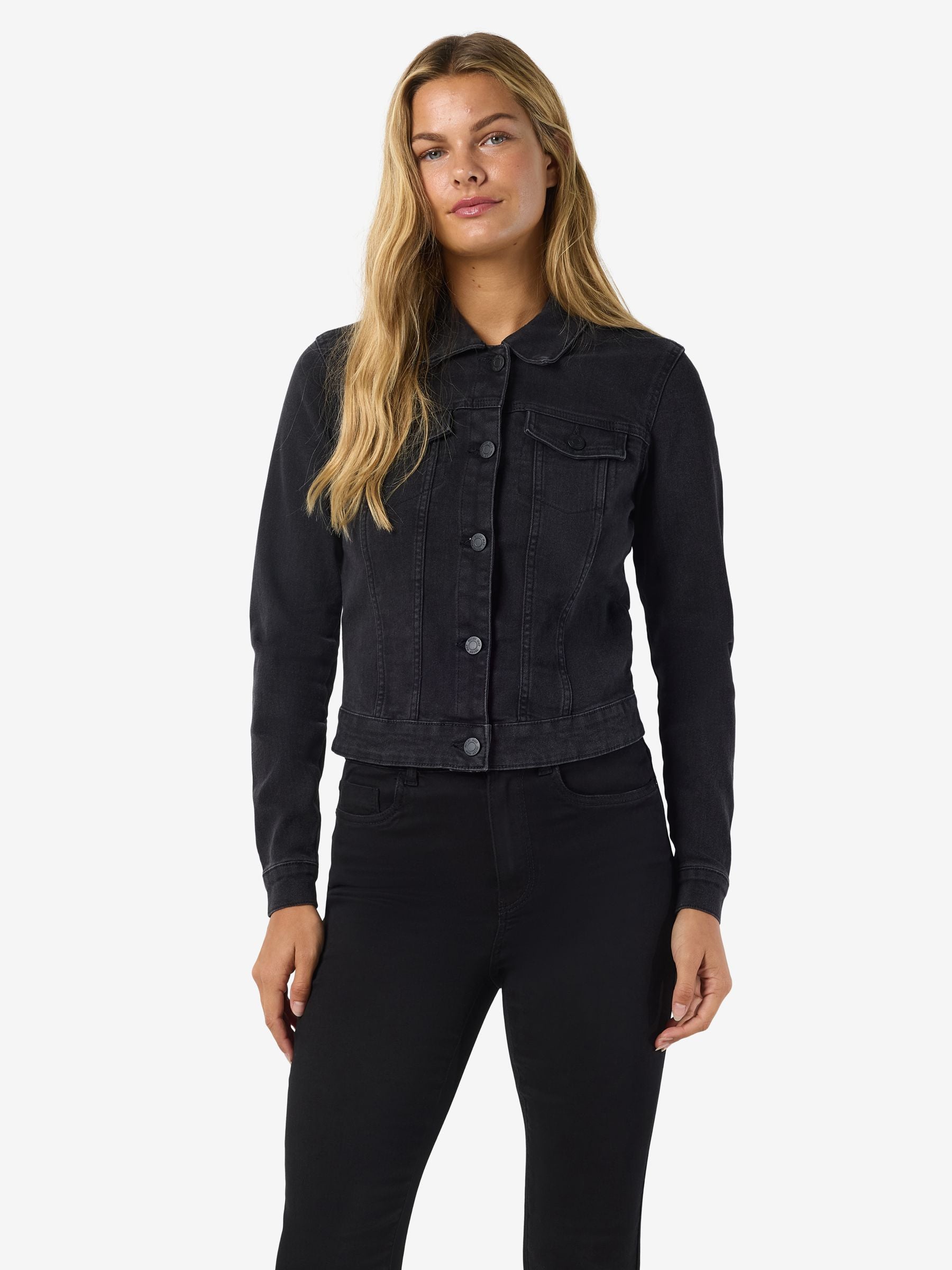 noisy-may-short-jeansjacke-denimjacke-mit-brusttaschen image 3