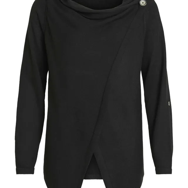 object-cardigan-strickjacke-wasserfall-langarm-feinstrick image 1
