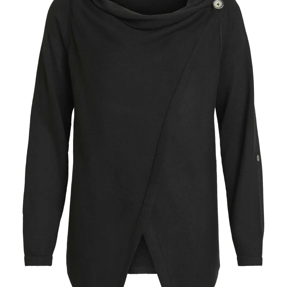 object-wrap-strick-cardigan-wasserfall-knopf-langarm image 1