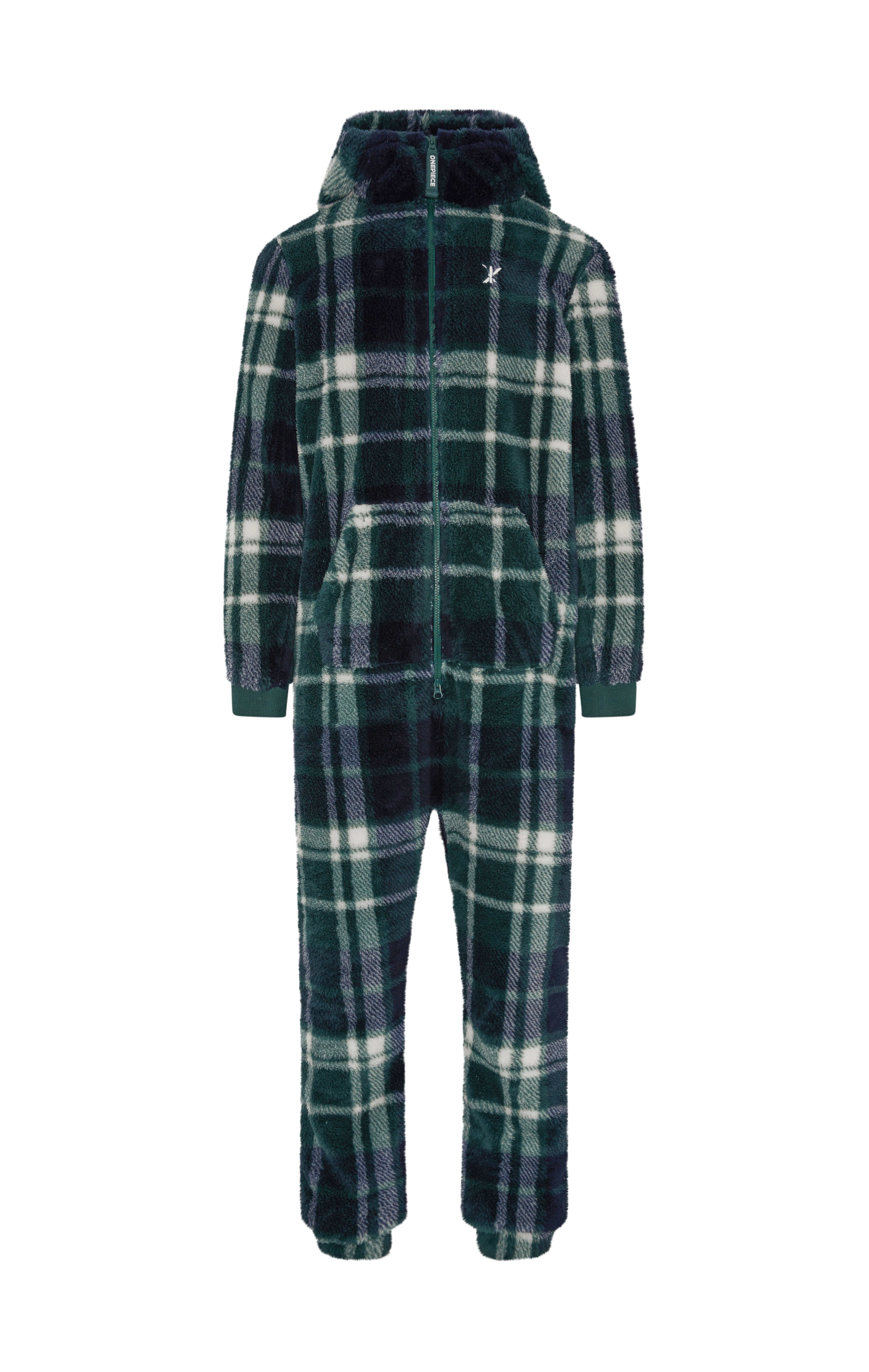 onepiece-puppy-jumpsuit-3-0-damen-green-check-fleece image 1