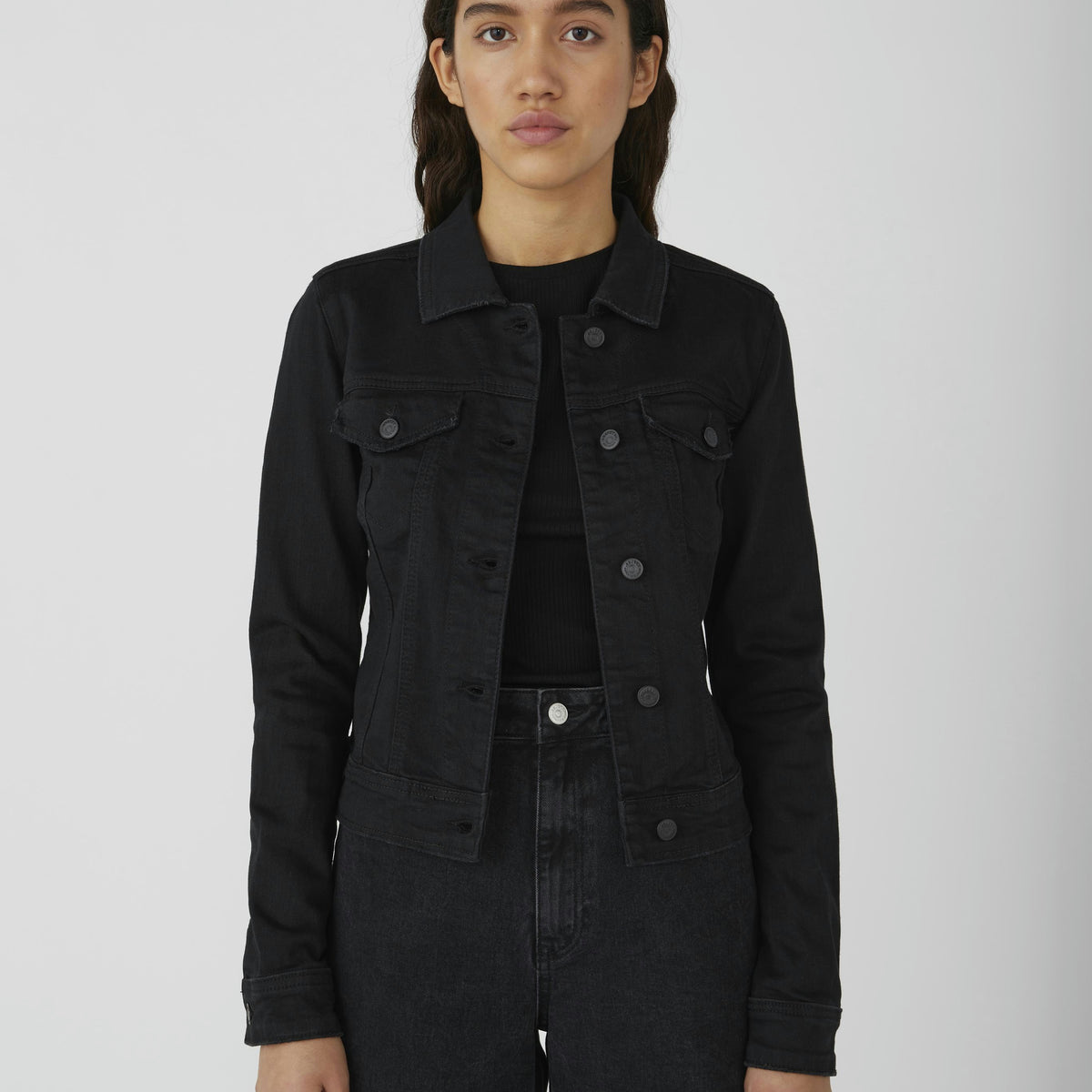 object-denimjacke-jeansjacke-regular-fit-mit-brusttaschen image 1