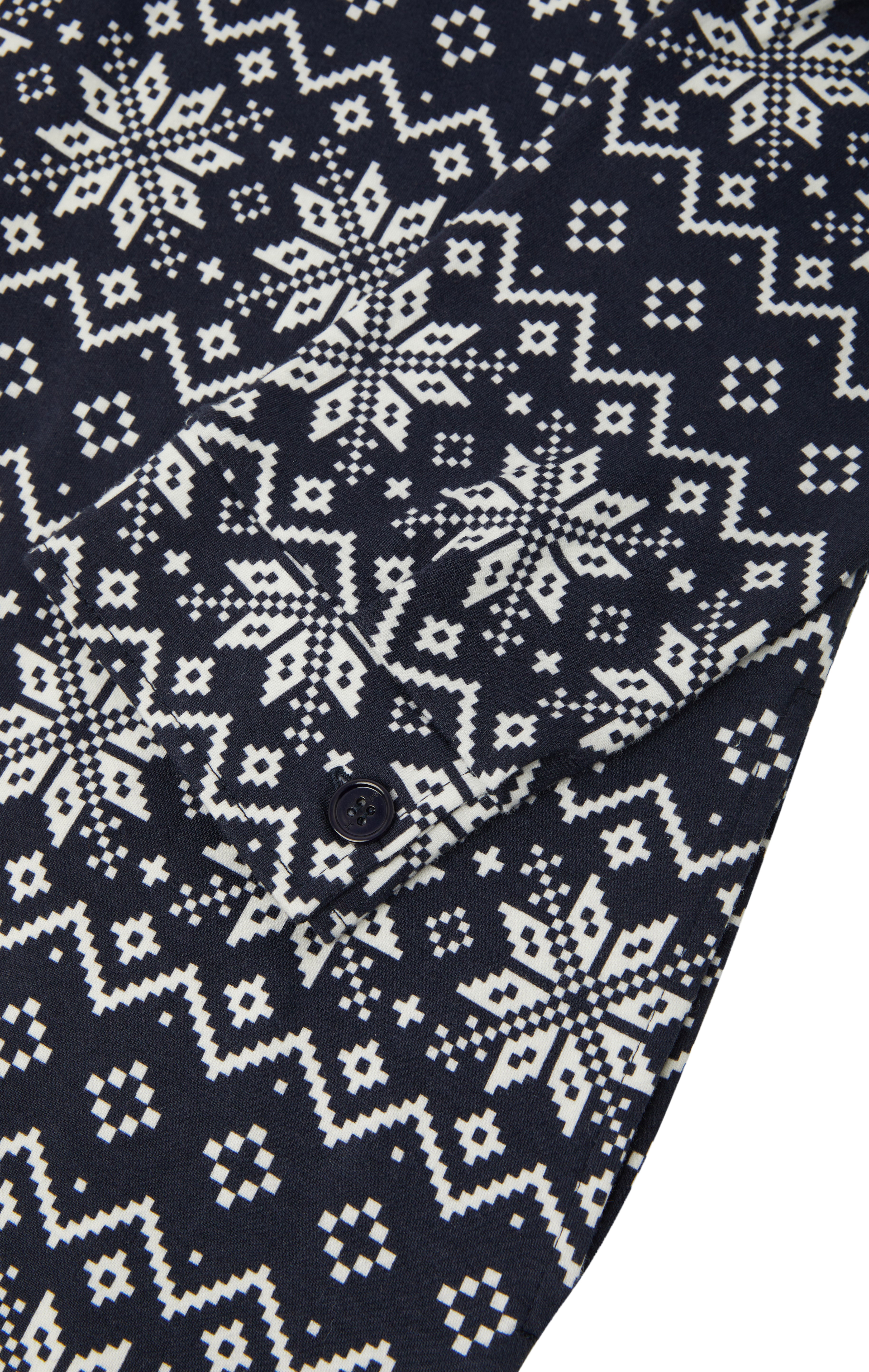 onepiece-winter-kids-pyjama-jumpsuit-navy-schneeflocke image 2