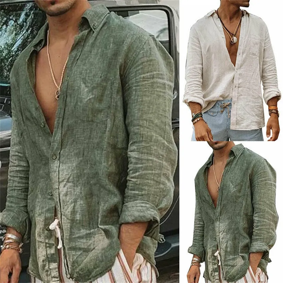 arys-solid-color-hemd-herren-gr-n-l-freizeithemd image 1