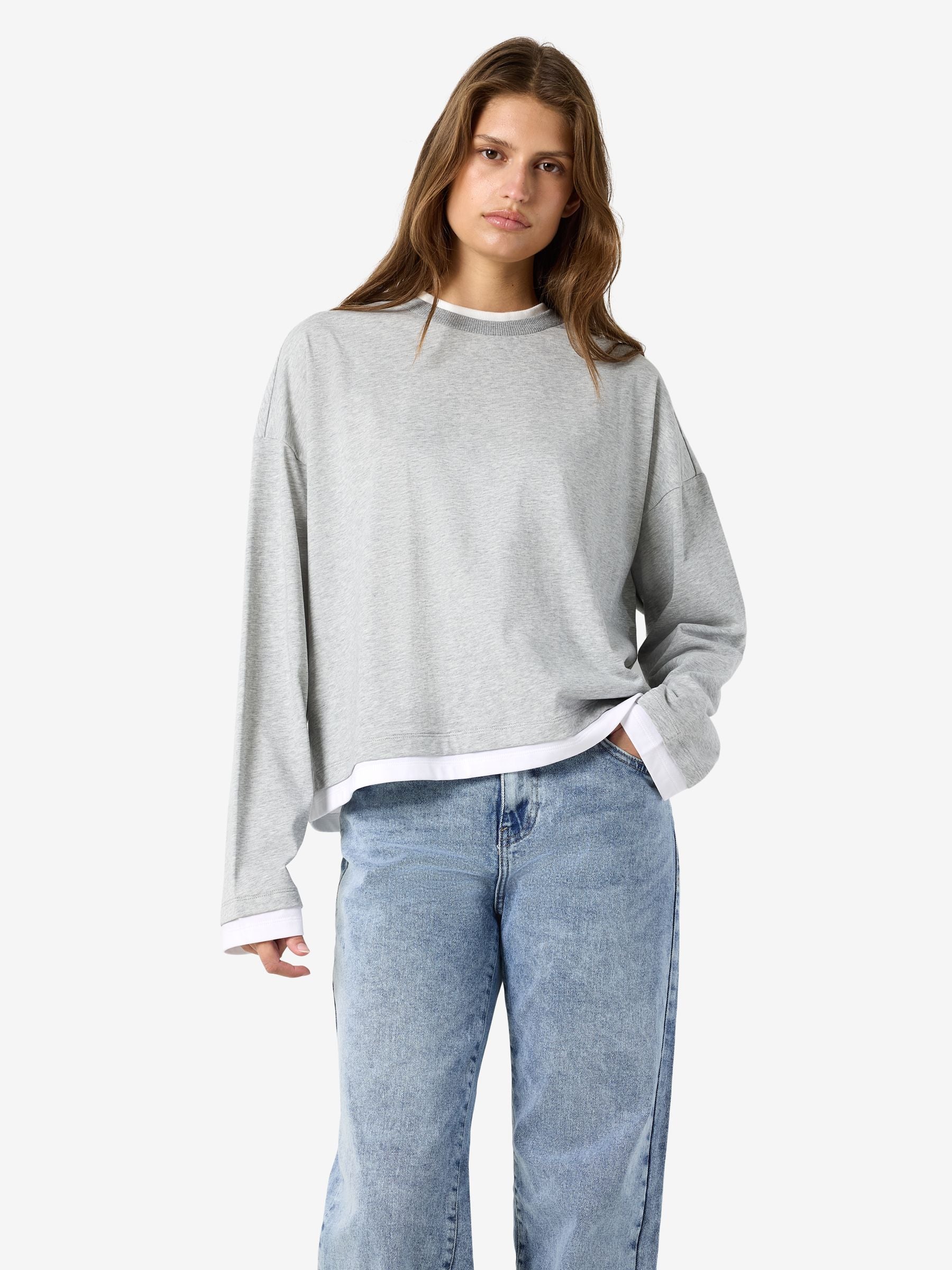 noisy-may-nmember-double-layer-shirt-langarm-melange-weit image 2