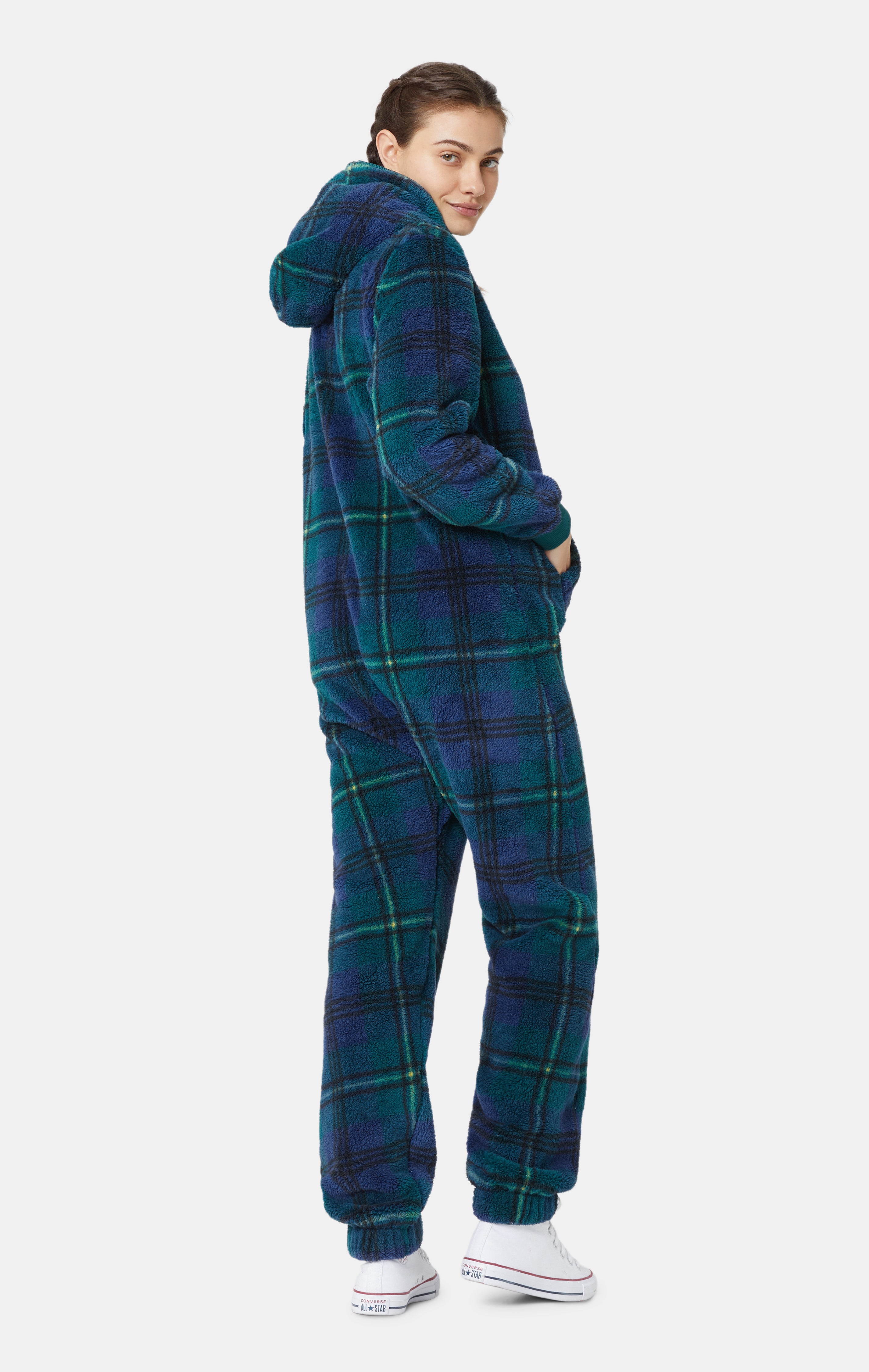 onepiece-puppy-jumpsuit-karogr-n-damen-fleece-overall image 2