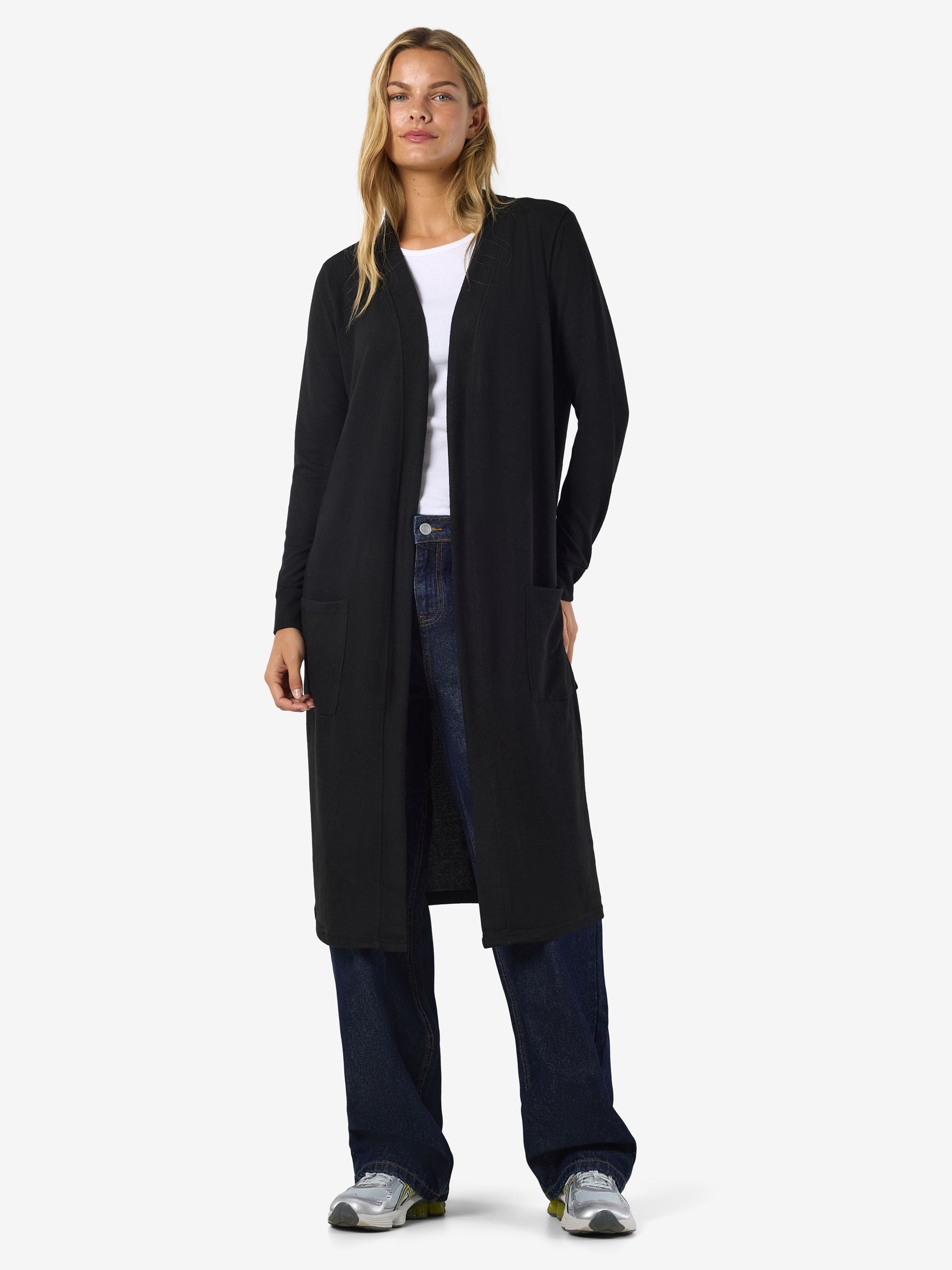 noisy-may-cardigan-damen-lang-offen-mit-taschen-weich image 3