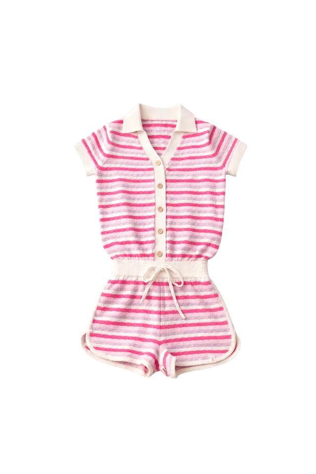 onepiece-riviera-piquet-short-jumpsuit-overall-rosa-streifen image 1