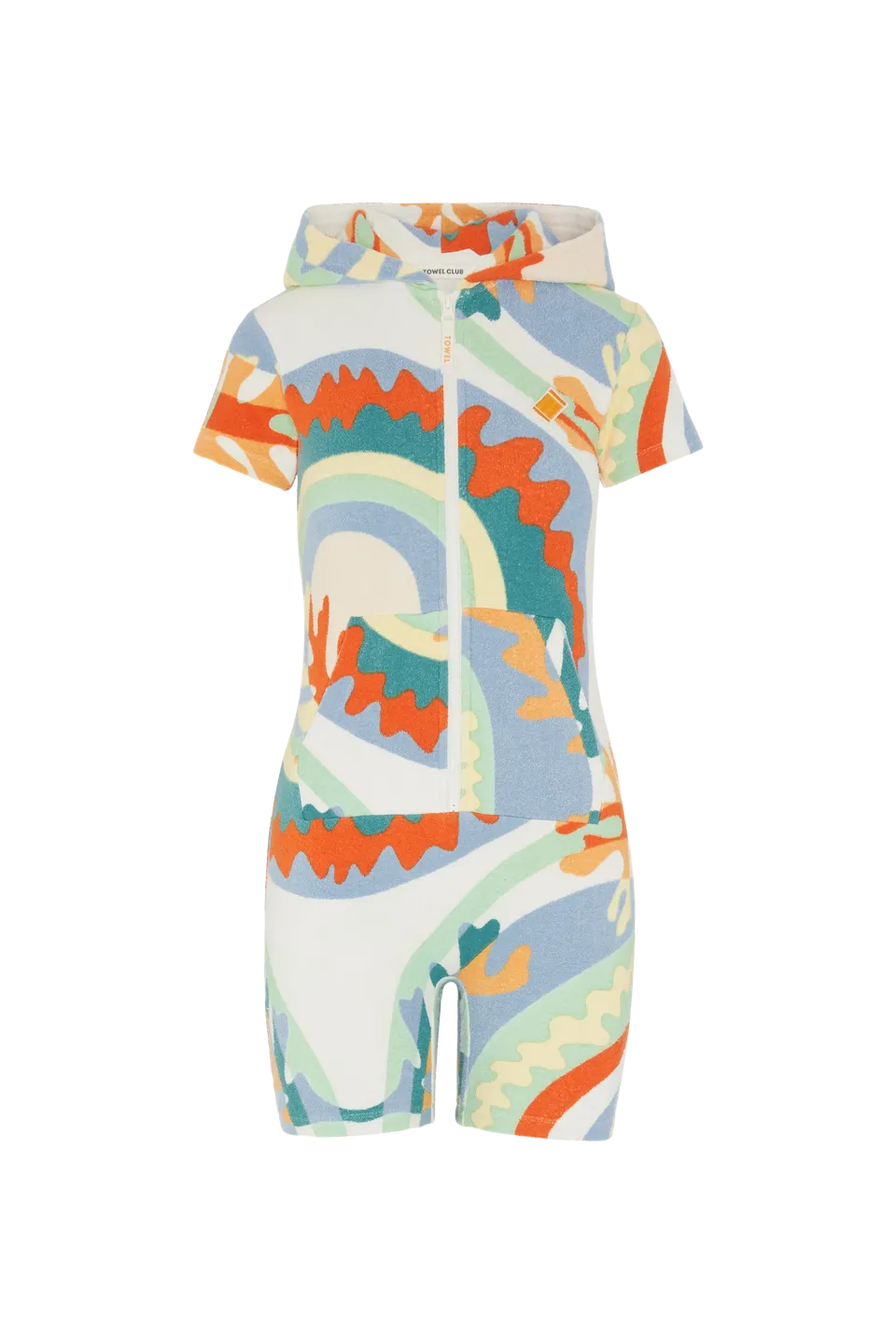 onepiece-towel-club-short-fitted-jumpsuit-overall-print image 1