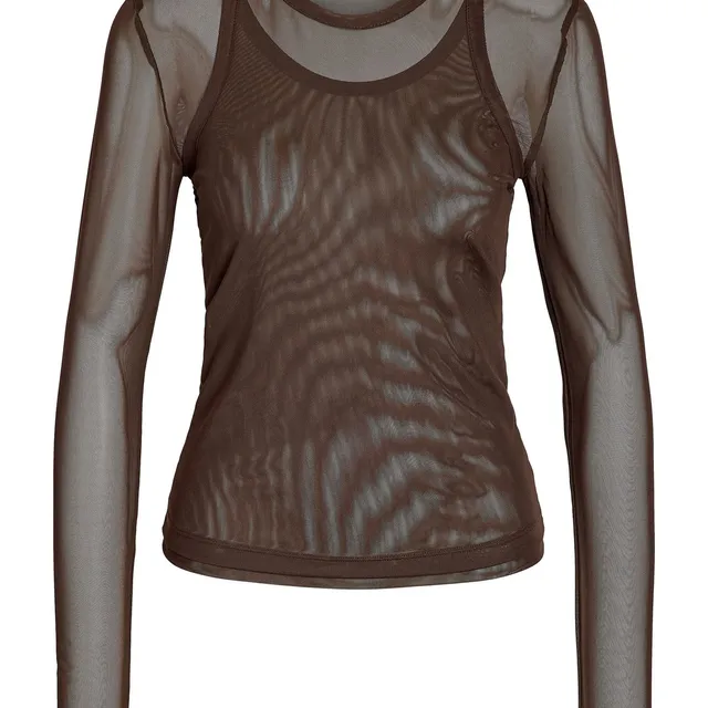 noisy-may-mesh-langarm-top-doppellagig-mit-rundhals image 1