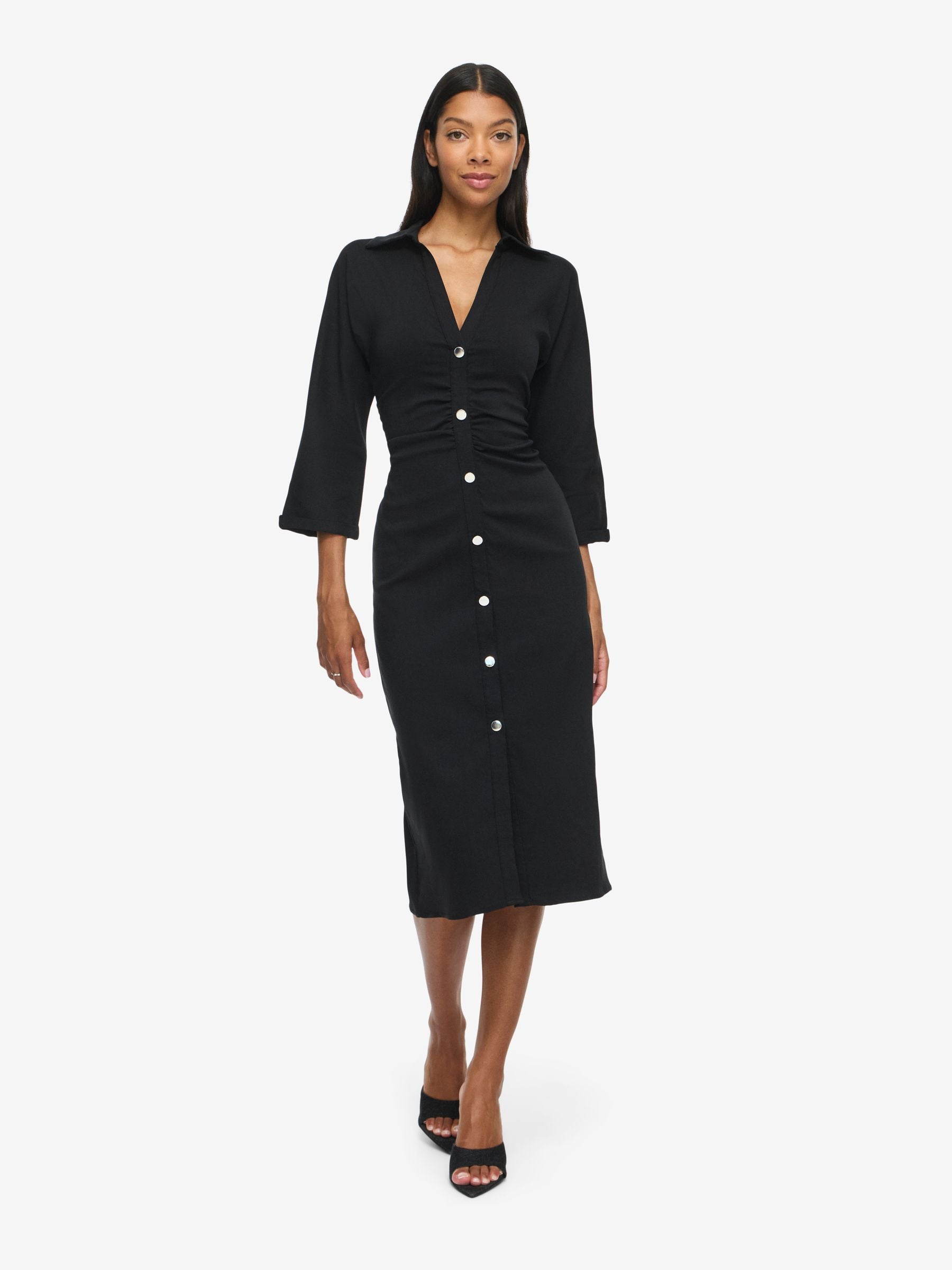 noisy-may-vestito-midi-hemdkleid-v-ausschnitt image 3