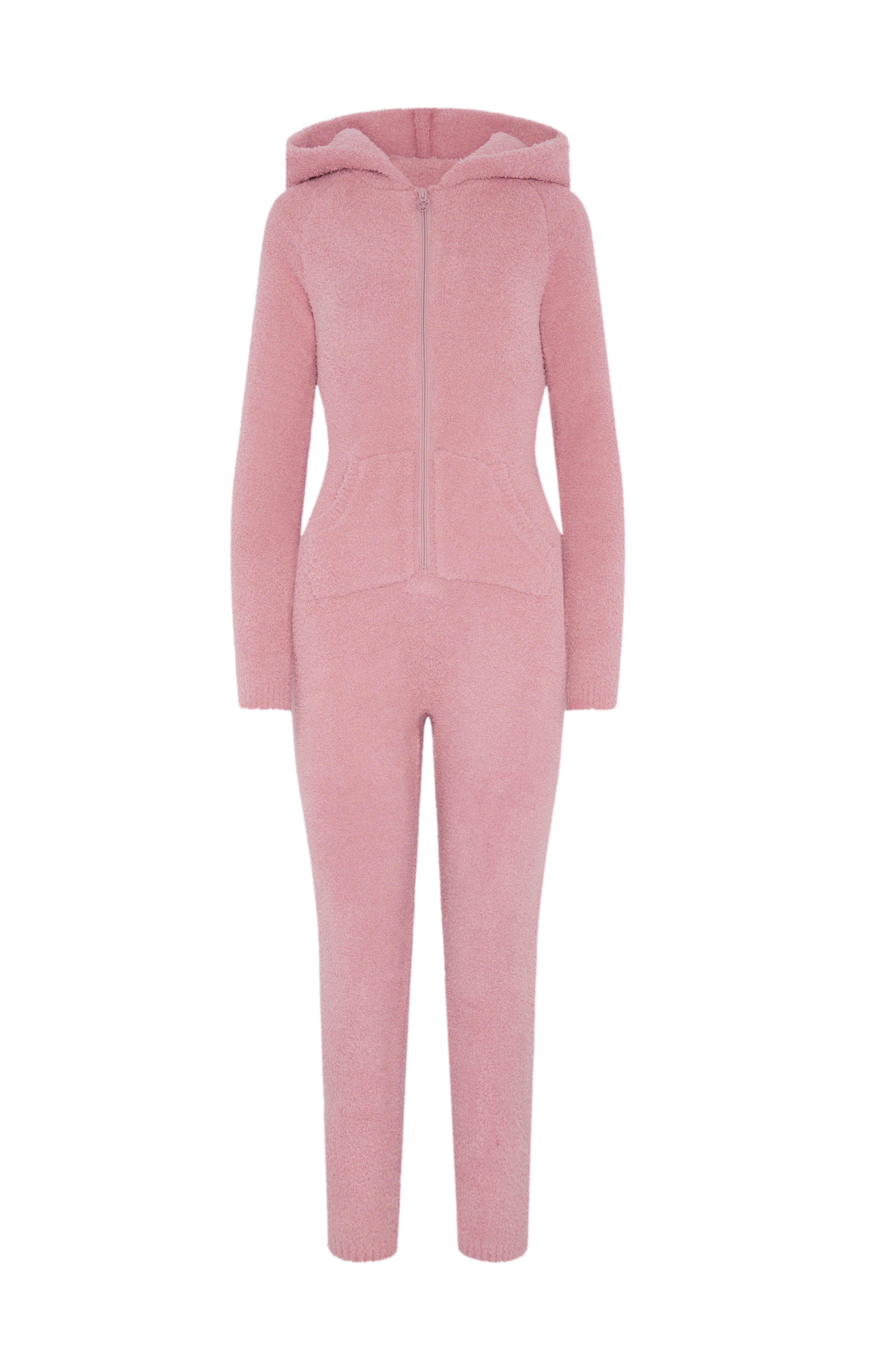 onepiece-chenille-jumpsuit-damen-overall-pink-flauschig image 1
