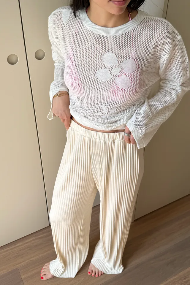 oh-april-kiera-plissee-pants-hose-beige-plissee image 1