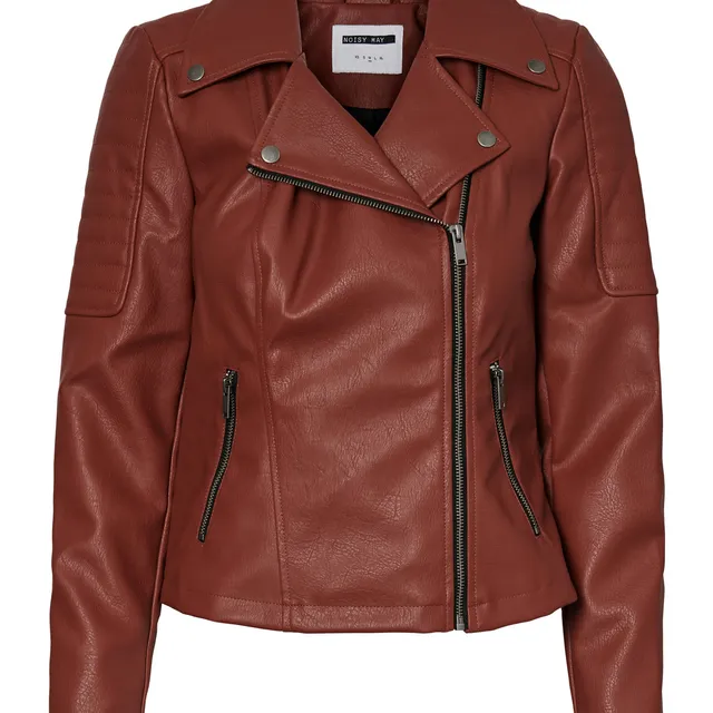 noisy-may-leather-look-jacke-kunstlederjacke-kurz-mit-reissverschluss image 1
