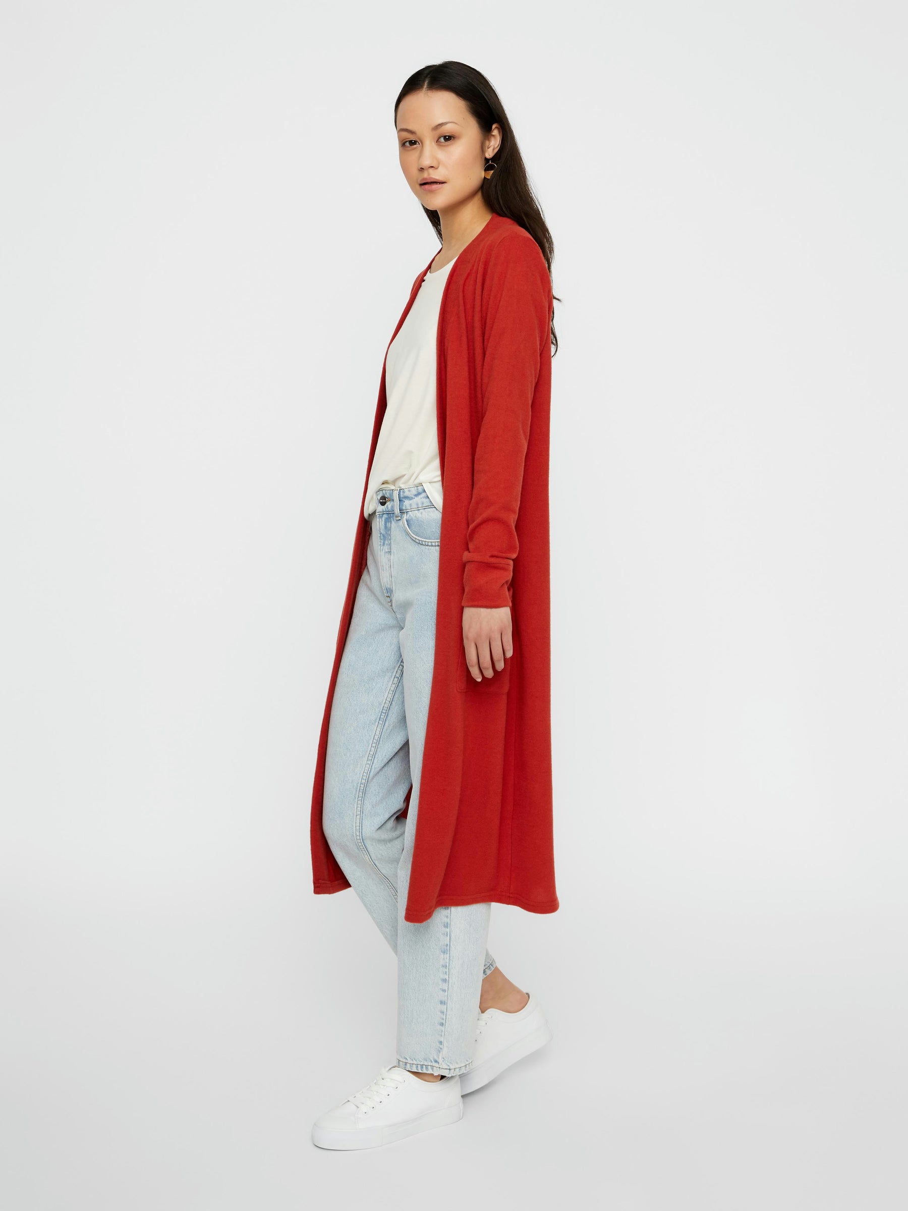 noisy-may-cardigan-lang-strickjacke-damen-offen-taschen-3 image 4