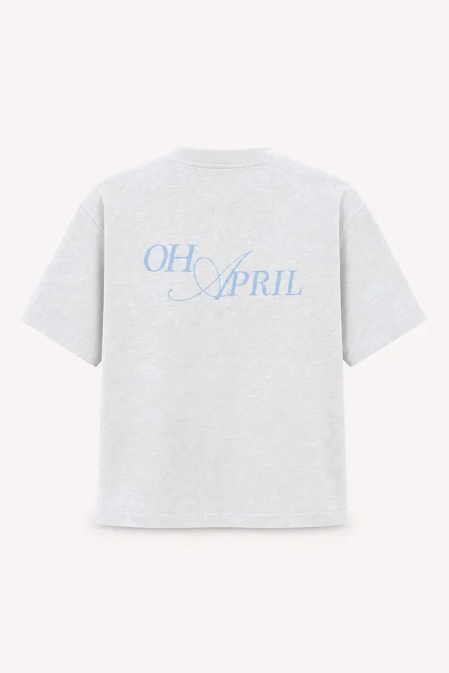 oh-april-ella-boxy-t-shirt-grey-melange-print image 1