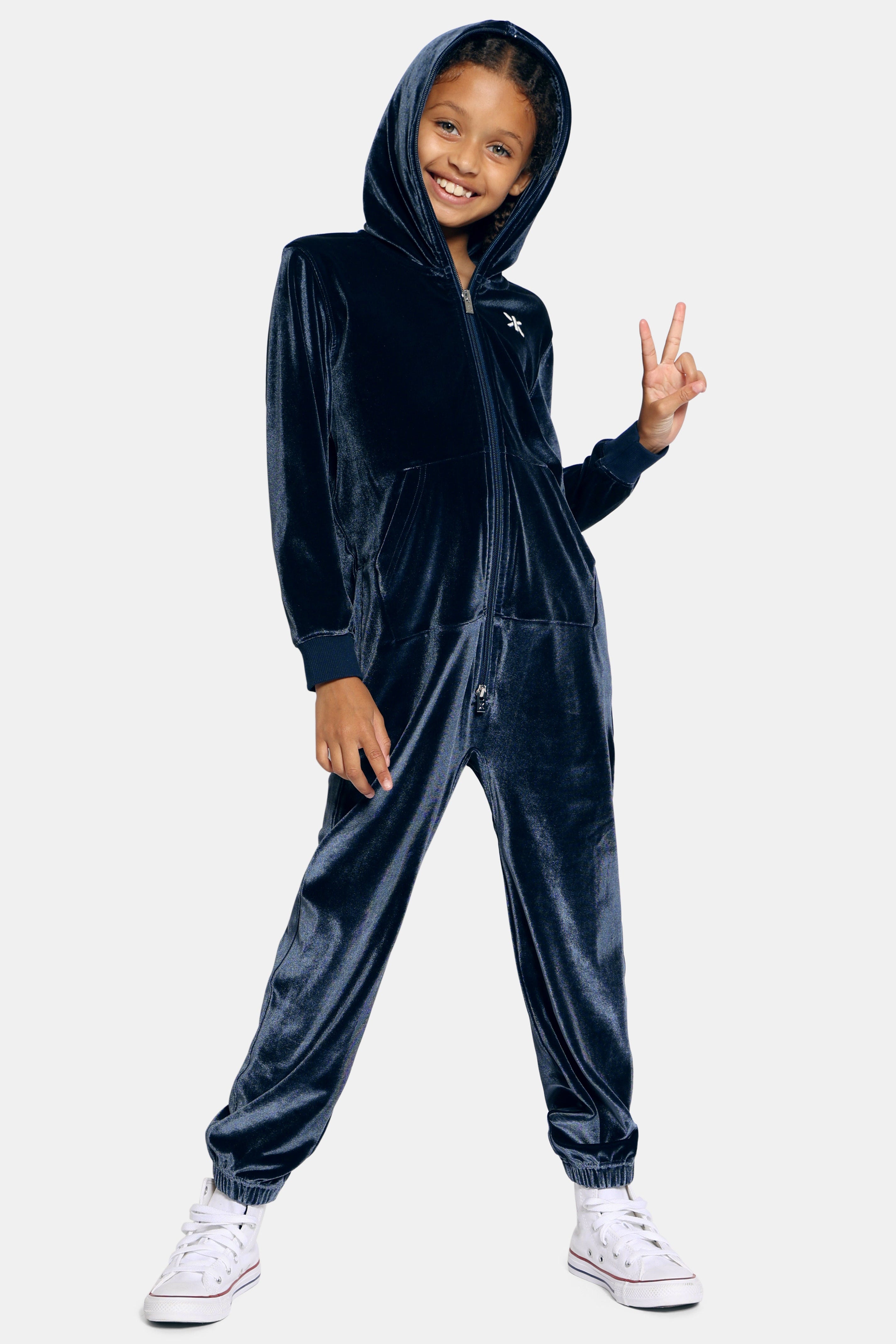 onepiece-original-velour-kids-jumpsuit-navy-samt image 5