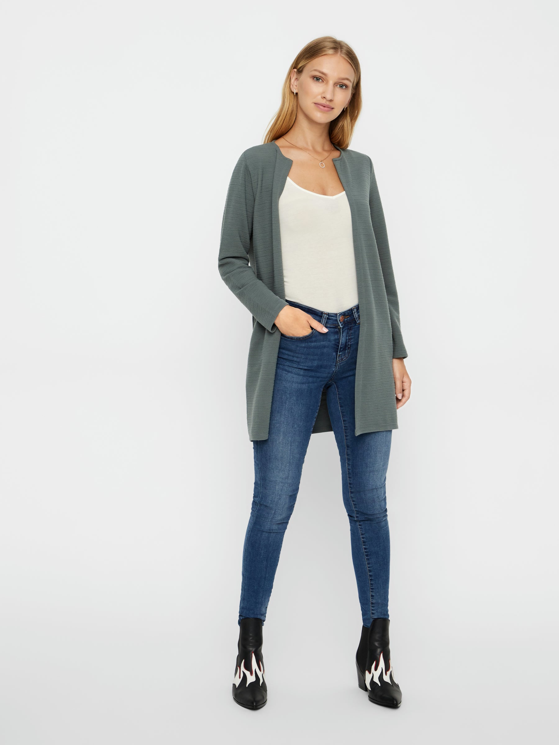noisy-may-kardigan-lang-strickjacke-polyester-rundhals image 4