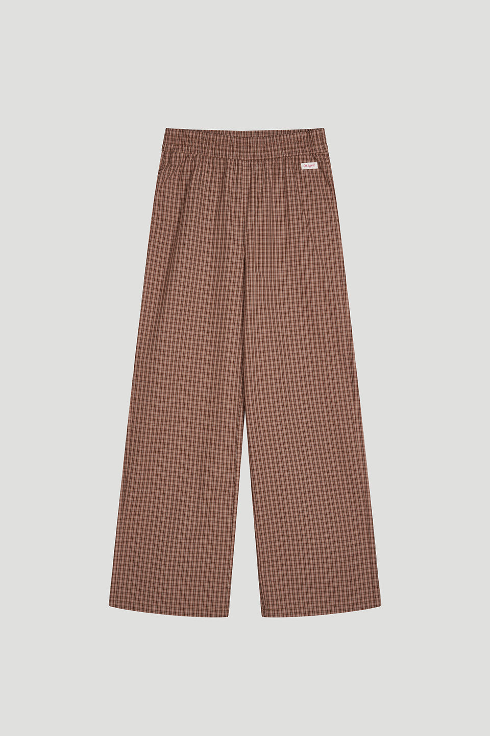 oh-april-hazel-wide-leg-pants-cocoa-dust-check-hose-karo image 2