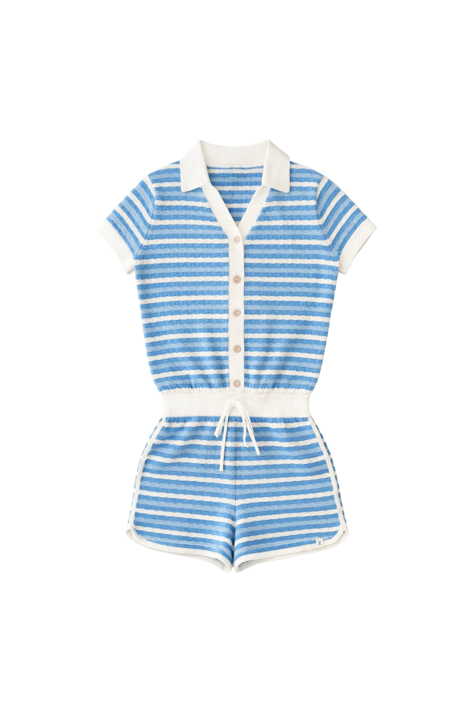 onepiece-riviera-piquet-short-jumpsuit-overall-blau-streifen image 1