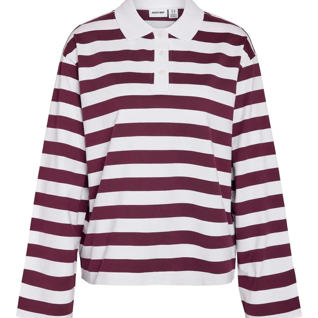 noisy-may-nmdollie-langarm-poloshirt-mit-polokragen image 1