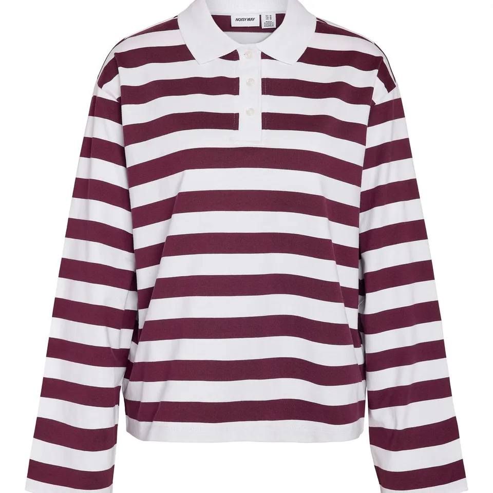 noisy-may-polo-langarmshirt-polokragen-relaxed-fit image 1
