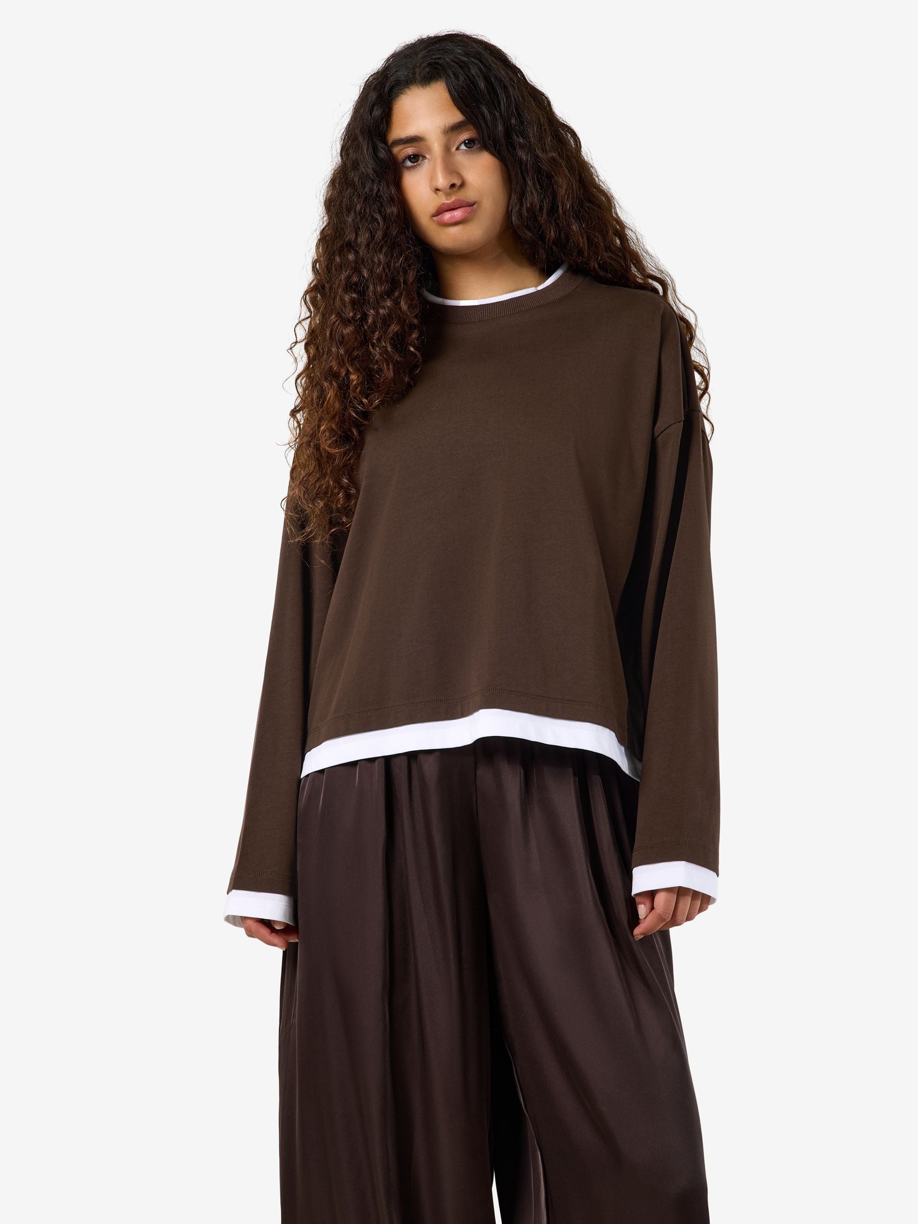 noisy-may-langarmshirt-crewneck-double-layer-melange image 2