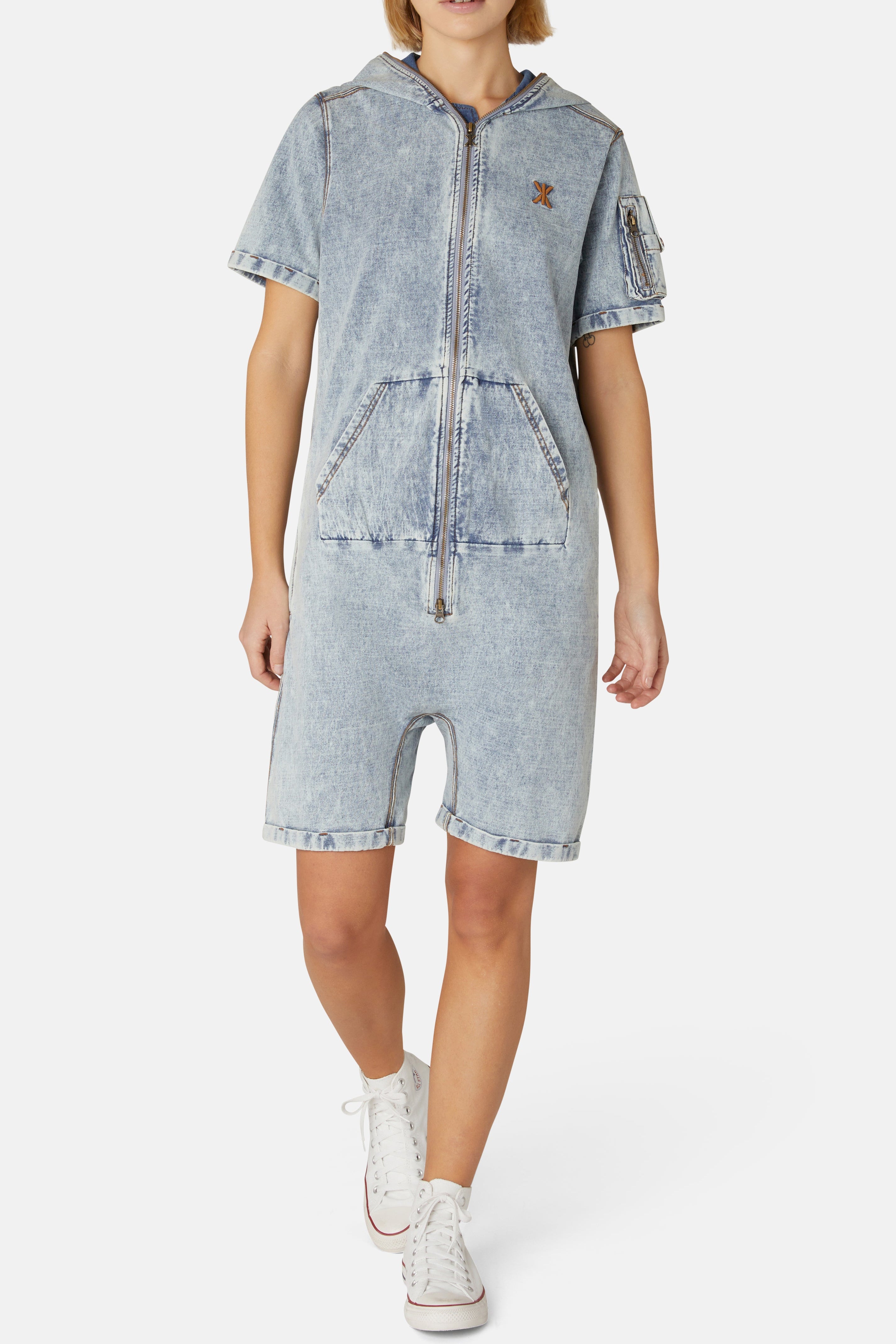 onepiece-soft-denim-short-jumpsuit-jeans-overall-light-blue image 6