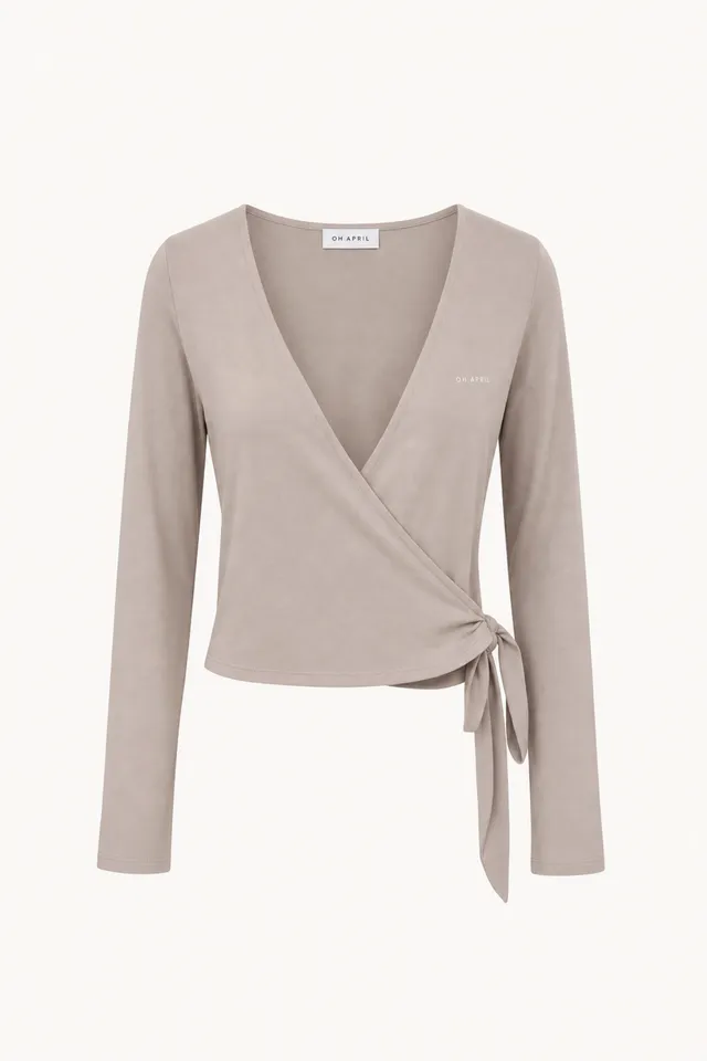 oh-april-luca-wrap-cardigan-taupe-slim-fit image 1