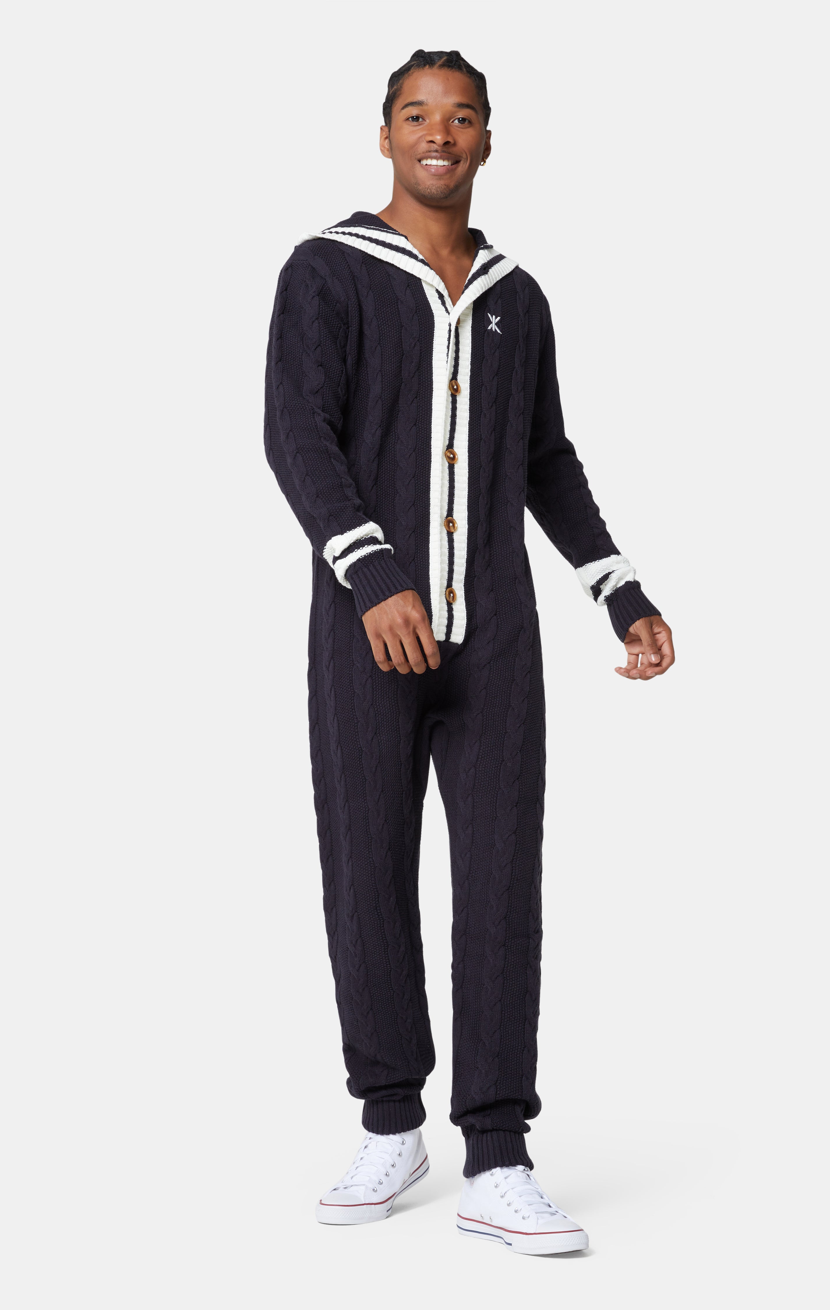 onepiece-varsity-jumpsuit-overall-navy-damen-strick image 8