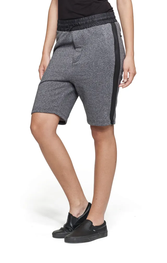 onepiece-dim-shorts-damen-schwarz-meliert-verstellbarer-bund image 1