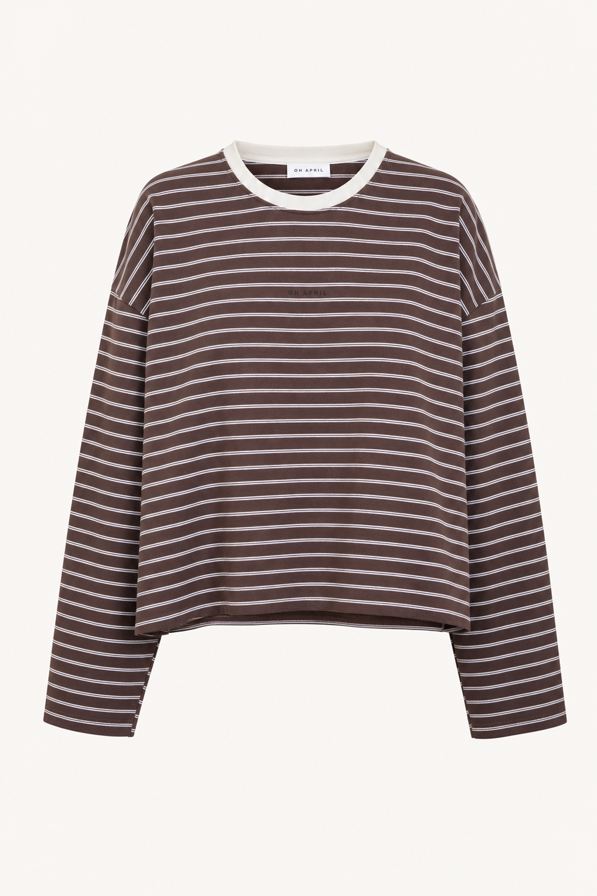 oh-april-regular-longsleeve-dark-brown-stripe-baumwolle image 2