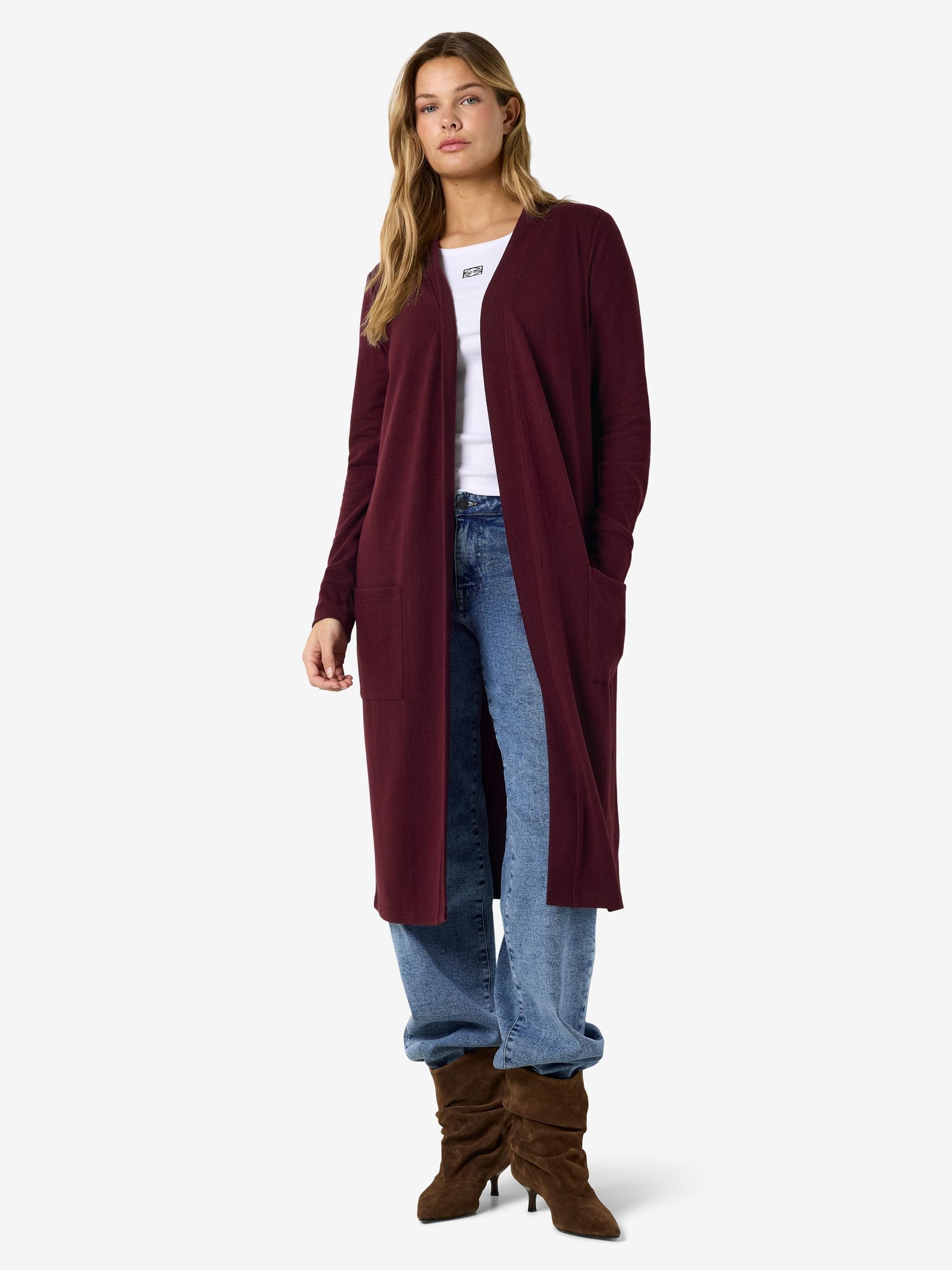 noisy-may-long-ouvert-cardigan-lang-mit-taschen image 6