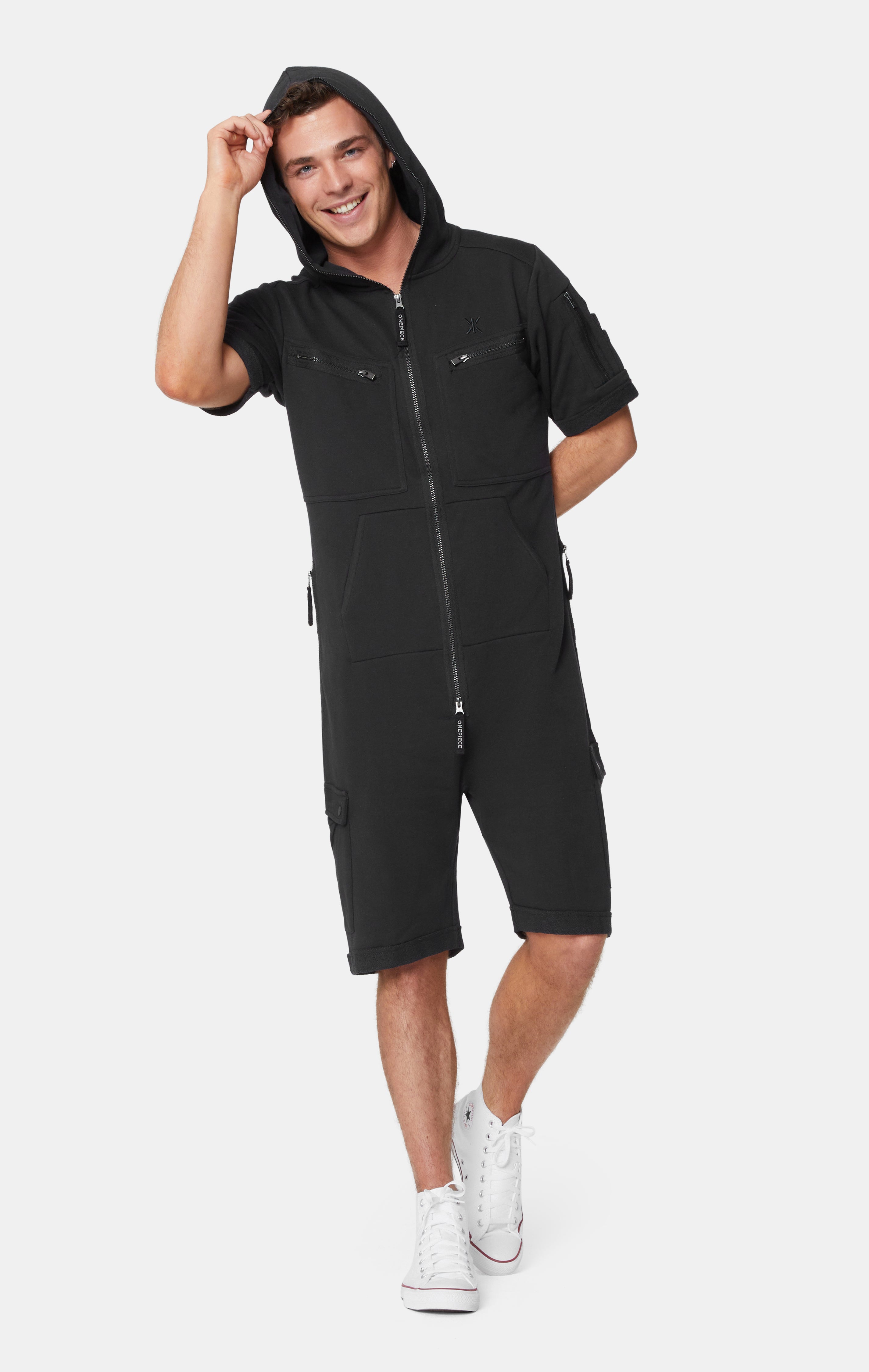 onepiece-cargo-short-jumpsuit-overall-schwarz-taschen image 7