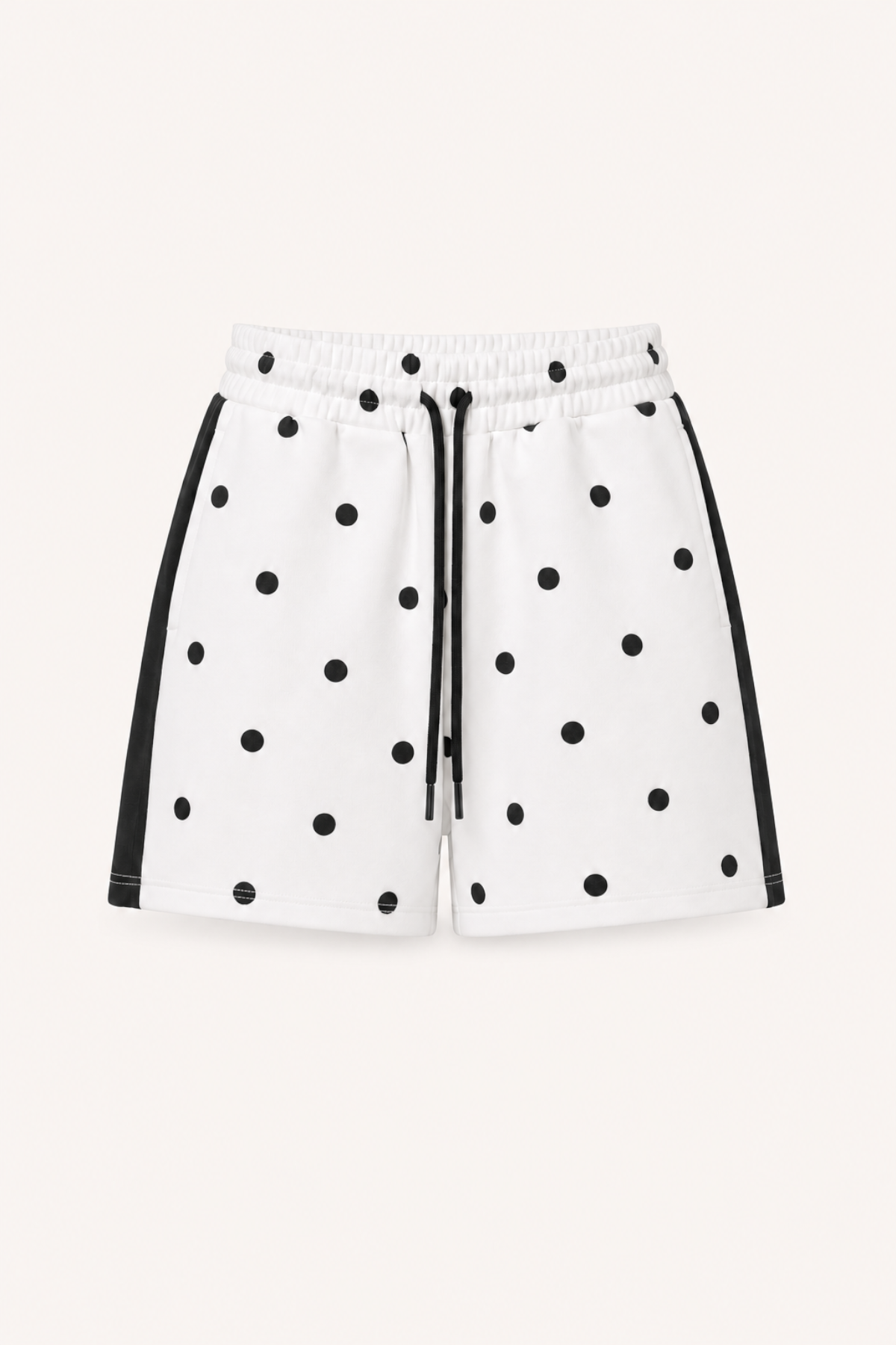 oh-april-kael-track-shorts-off-white-polkadot-streifen image 1