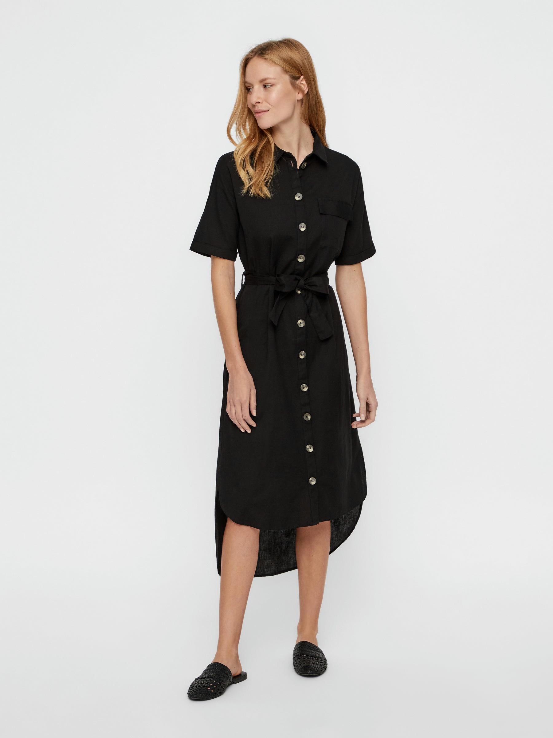 noisy-may-hemdkleid-lang-kragen-bindeg-rtel-knopfleiste image 4
