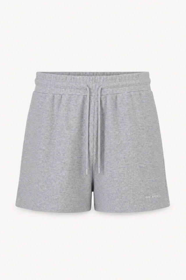 oh-april-elow-piqu-shorts-grey-melange-baumwolle image 1