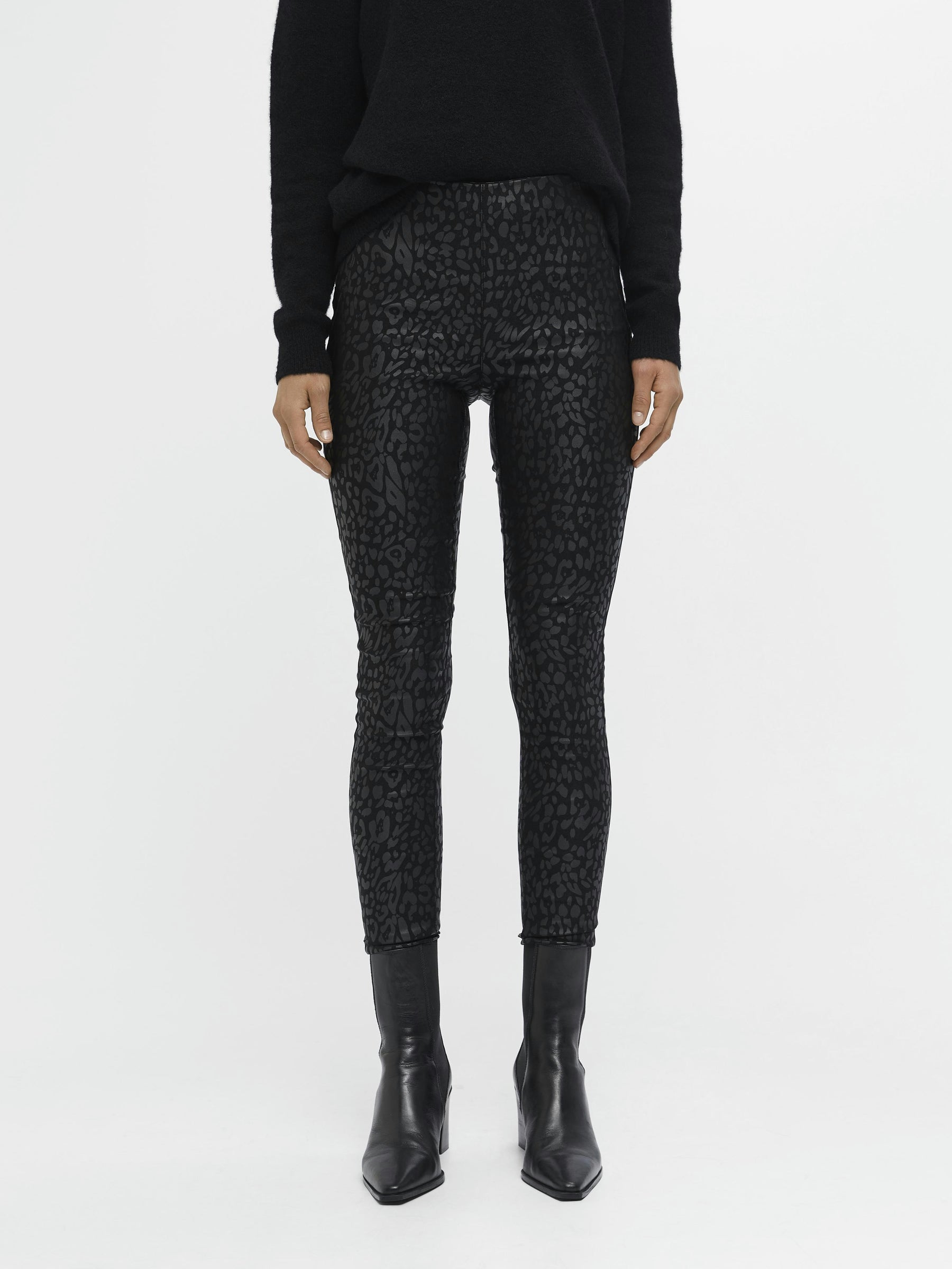 object-objbelle-legging-coated-glitzer-mid-waist image 2