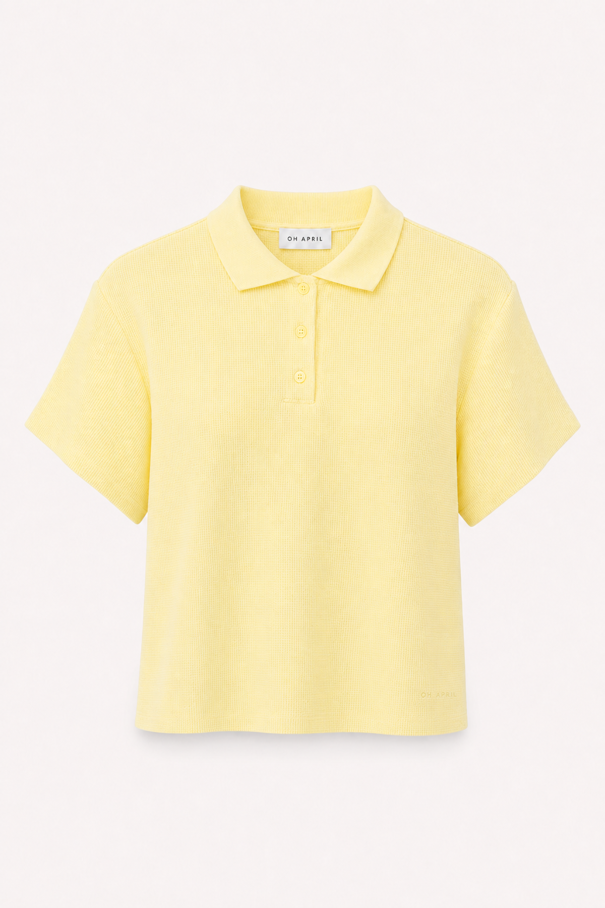 oh-april-noa-piqu-polo-butter-yellow-regular-fit image 2