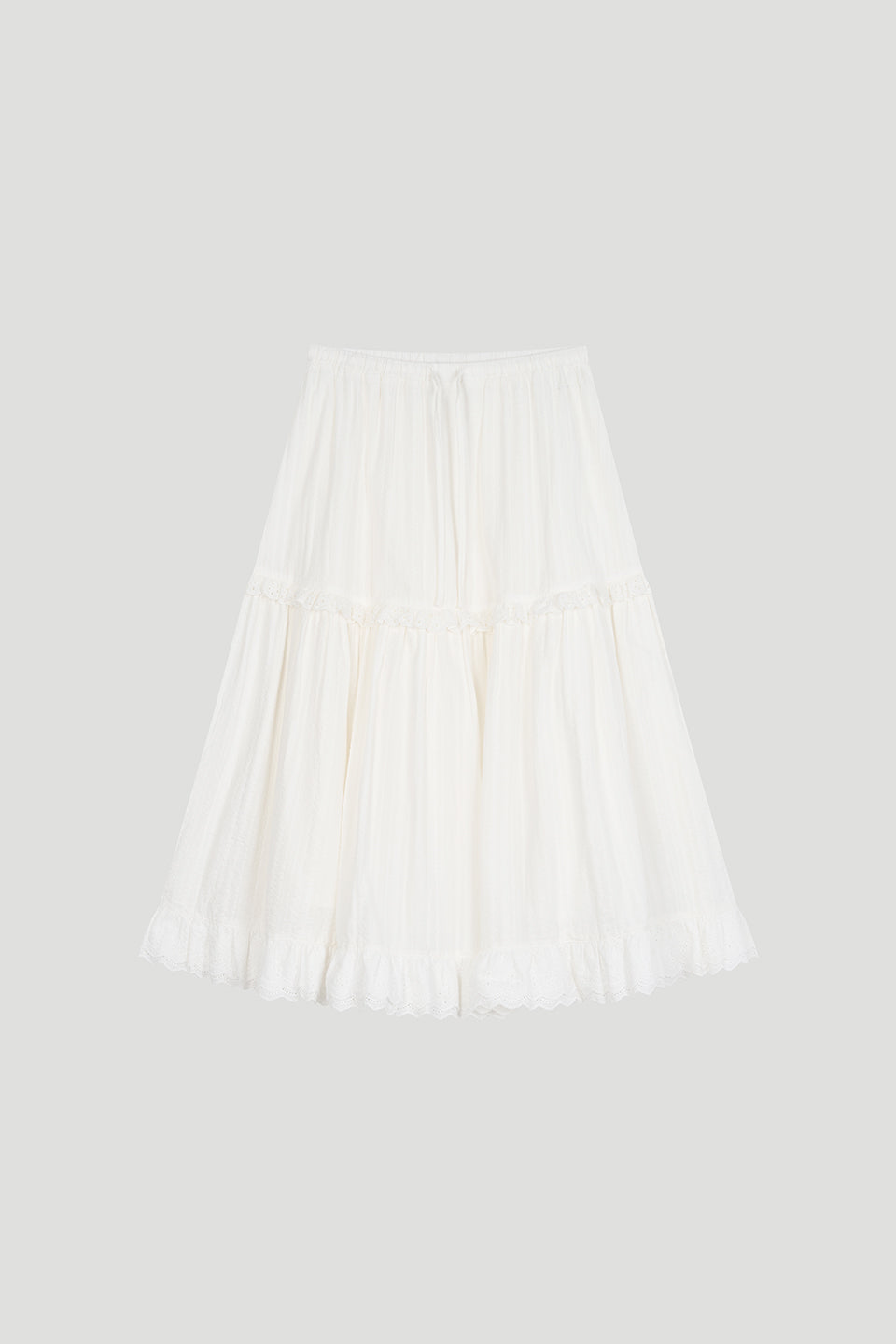 oh-april-christel-midi-skirt-midirock-wei-baumwolle-spitze image 2