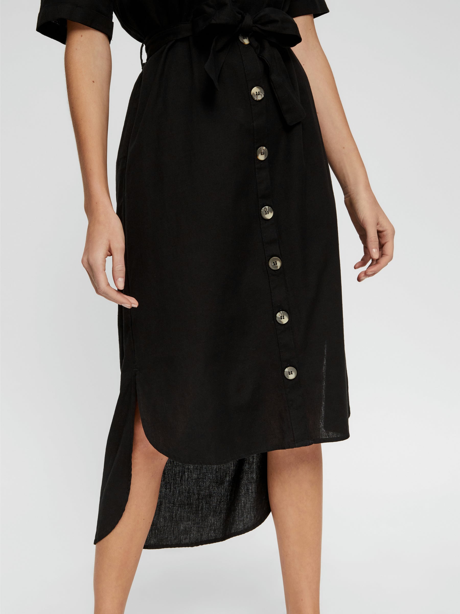 noisy-may-hemdkleid-lang-kragen-bindeg-rtel-knopfleiste image 6
