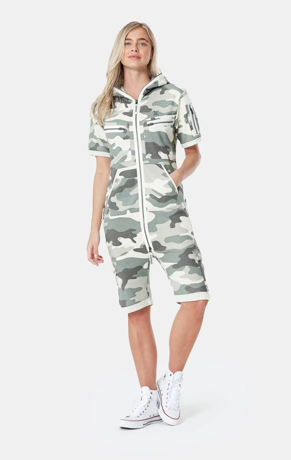 onepiece-cargo-short-jumpsuit-camo-army-camo image 1