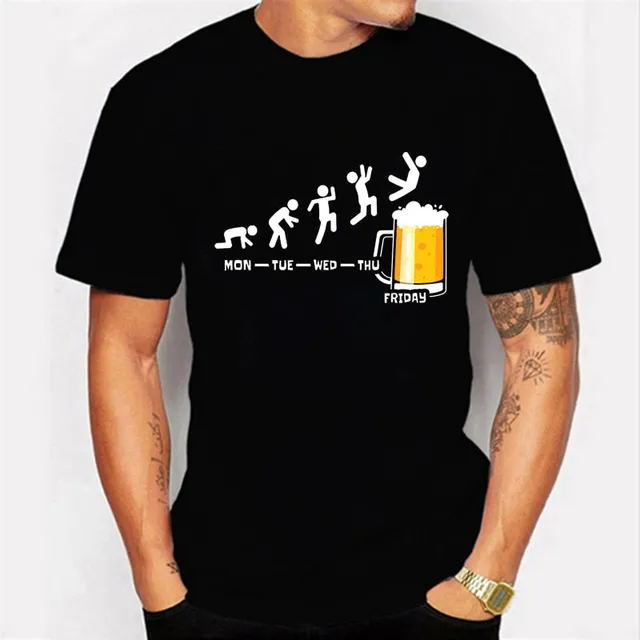 arys-beer-print-t-shirt-herren-schwarz-baumwolle-gr-m image 1