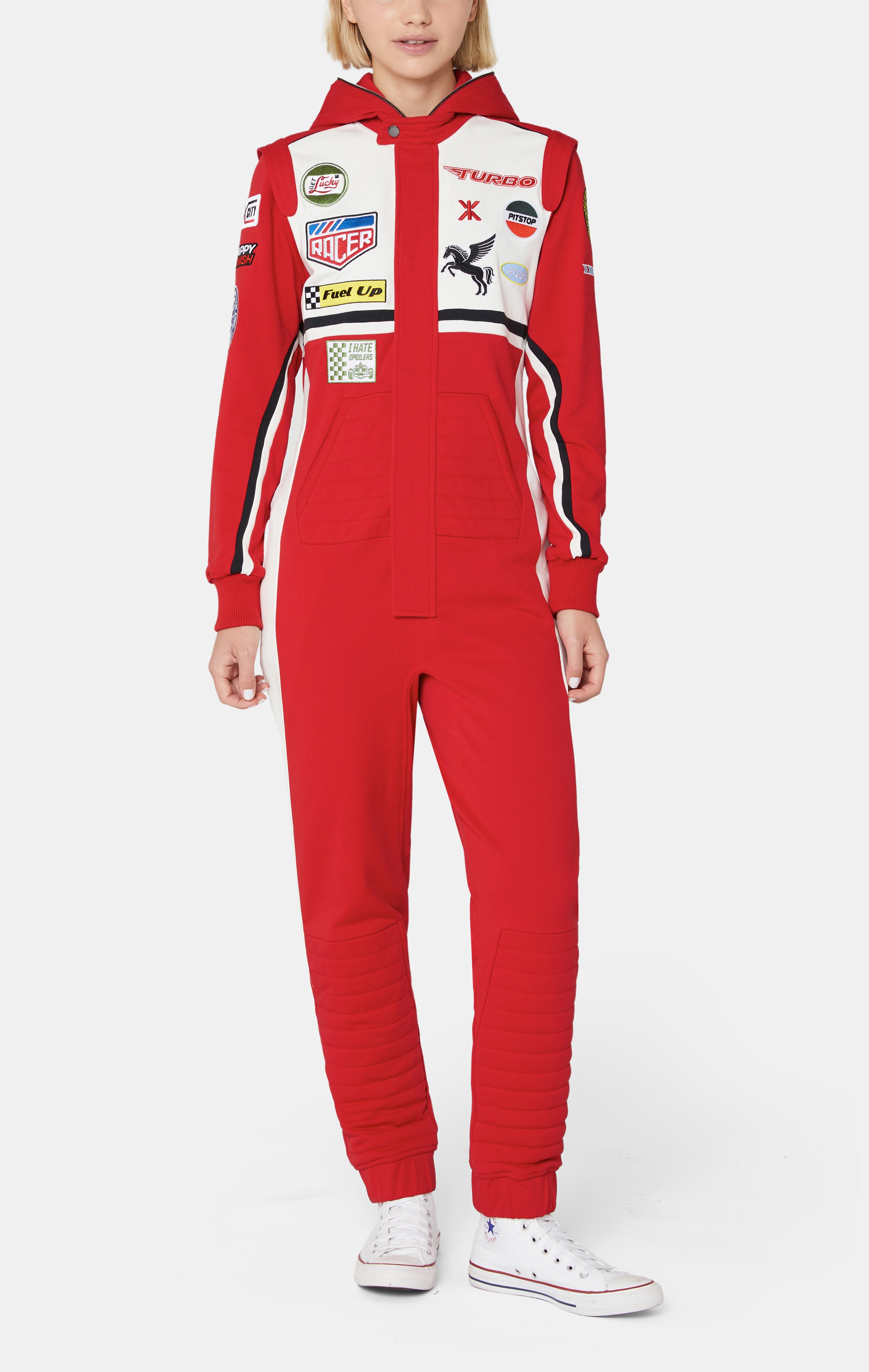 onepiece-the-race-suit-damen-overall-rot-mit-patches image 4
