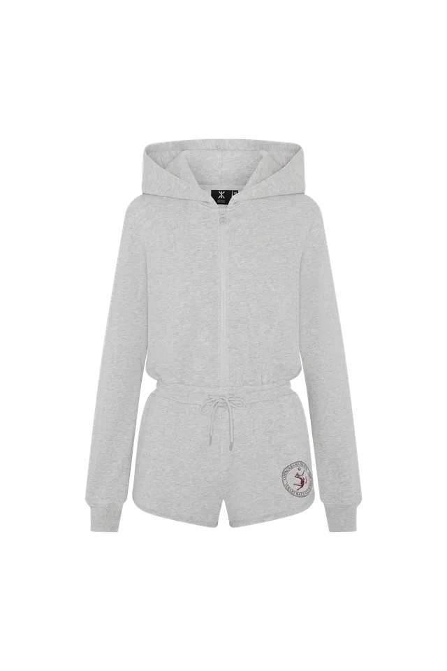 onepiece-sporty-basic-short-female-jumpsuit-grey-melange image 1