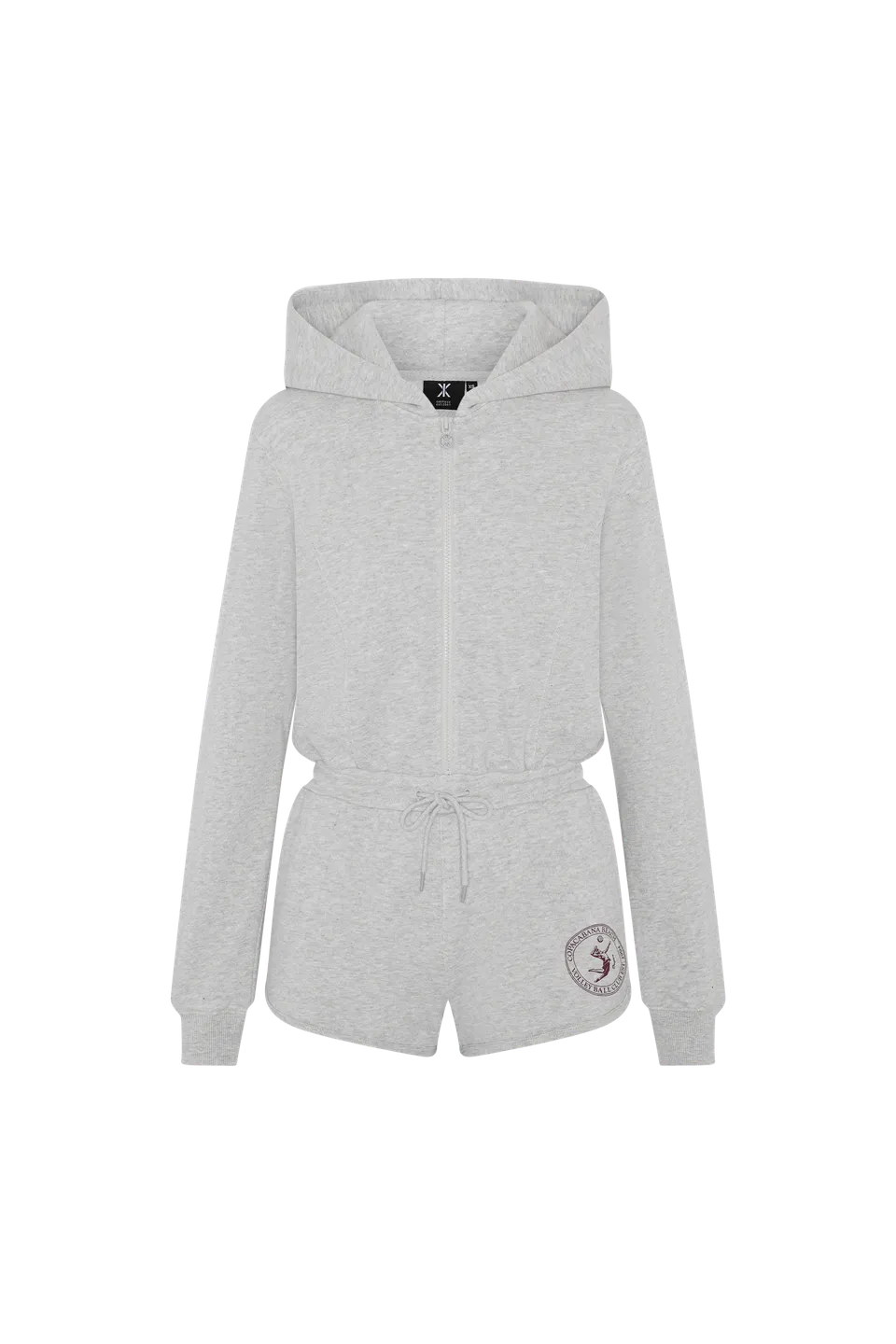 onepiece-sporty-basic-short-female-jumpsuit-grey-melange image 1
