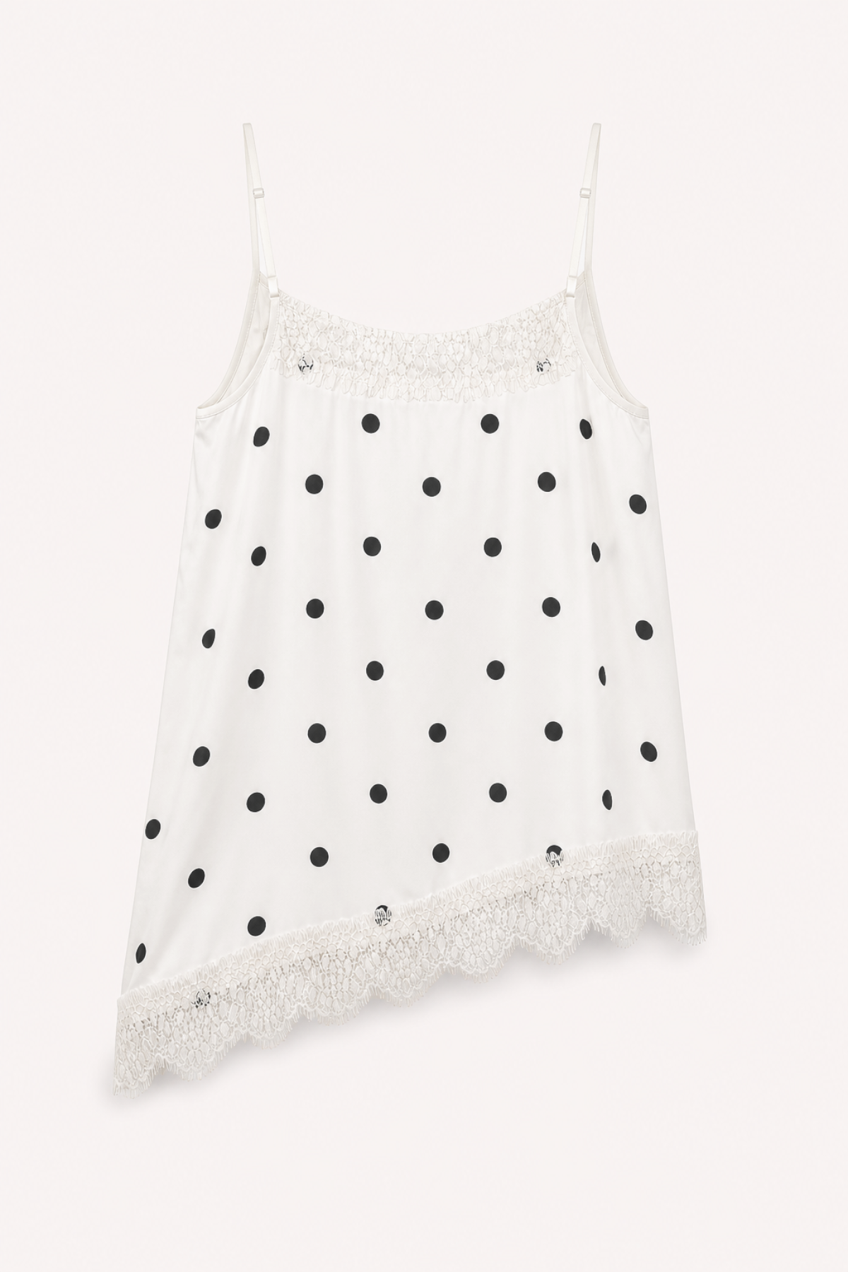 oh-april-tami-satin-top-bluse-off-white-polkadot image 7