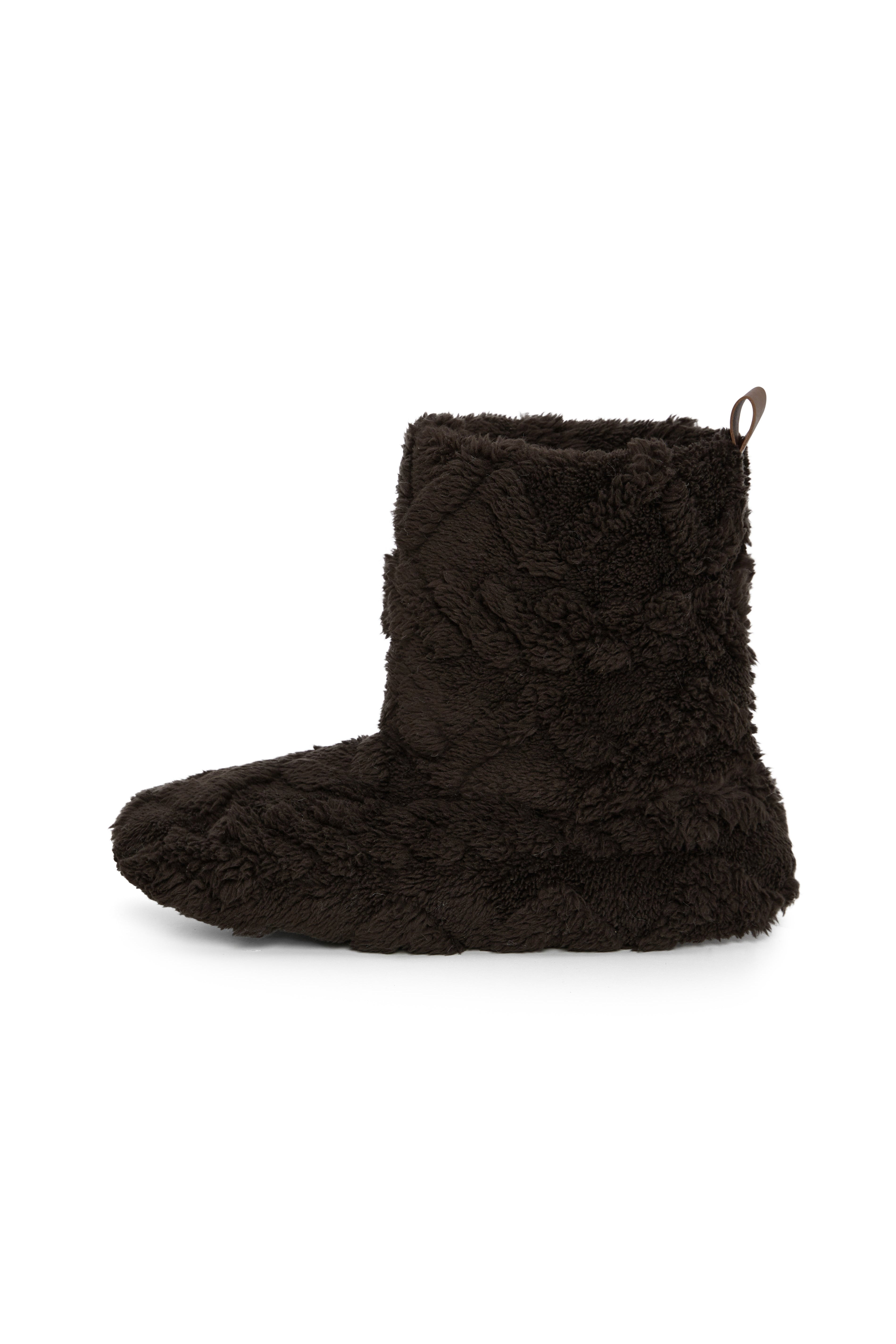 onepiece-puppy-cable-slippers-hausschuhe-dunkelbraun-fleece image 2