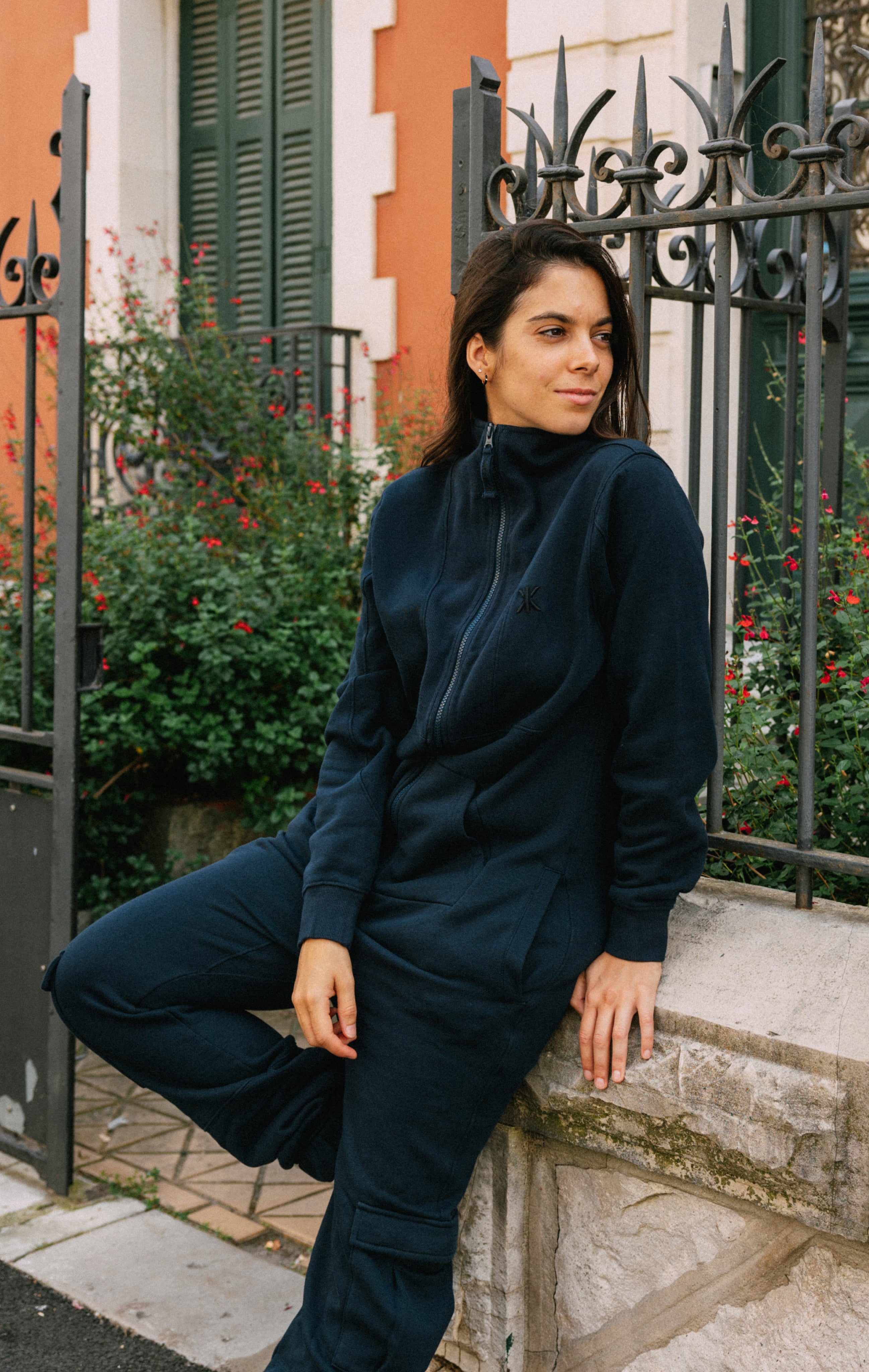 onepiece-original-tall-neck-jumpsuit-navy-blau image 8