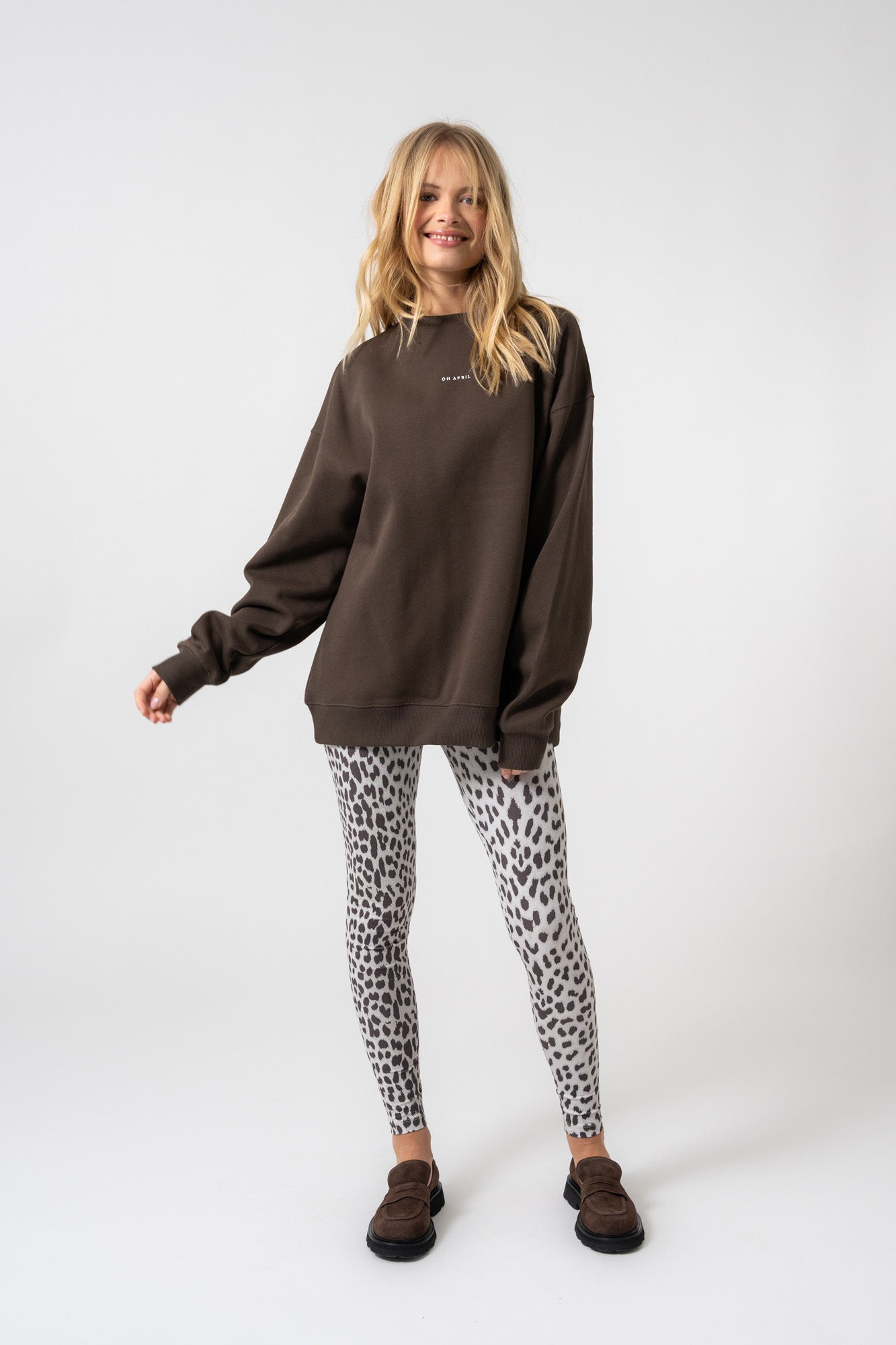 oh-april-rita-leggings-leo-light-grey-damenleggings-baumwolle image 2