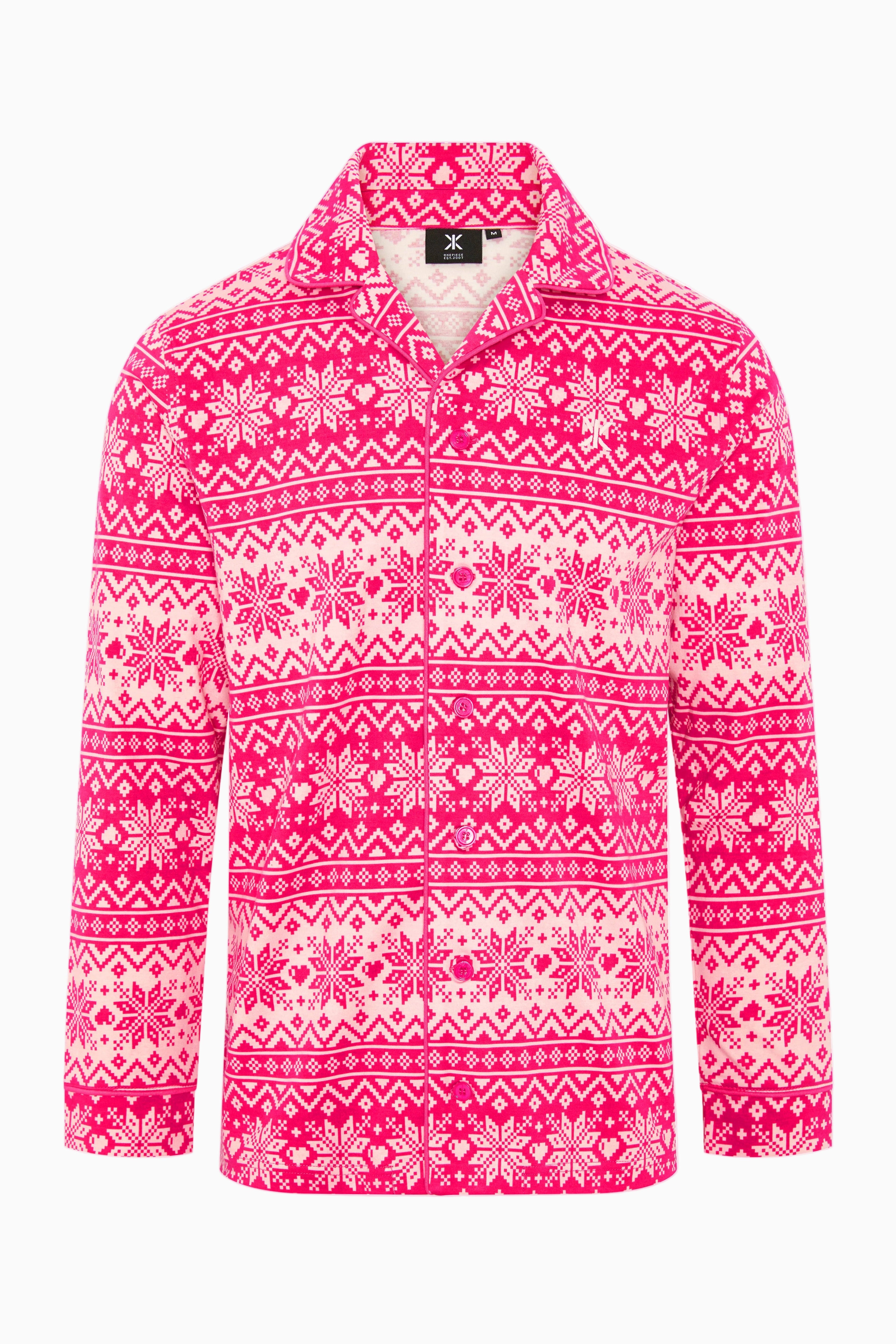 onepiece-winter-pyjamas-set-pyjama-pink-schneeflocken image 2